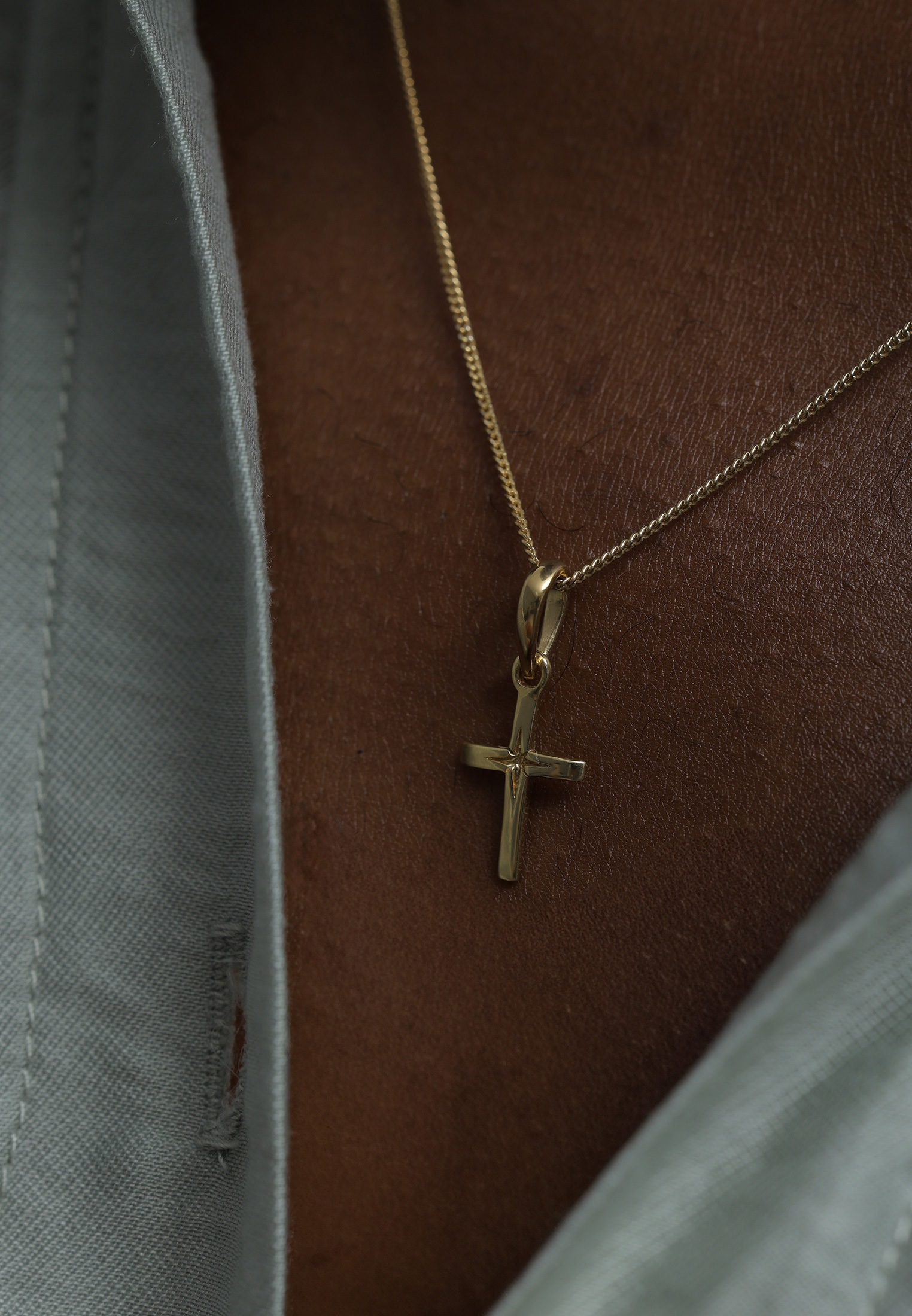 Elli Kette mit Anhänger »Halskette Kreuz Religion Stern Details 925 Silber«