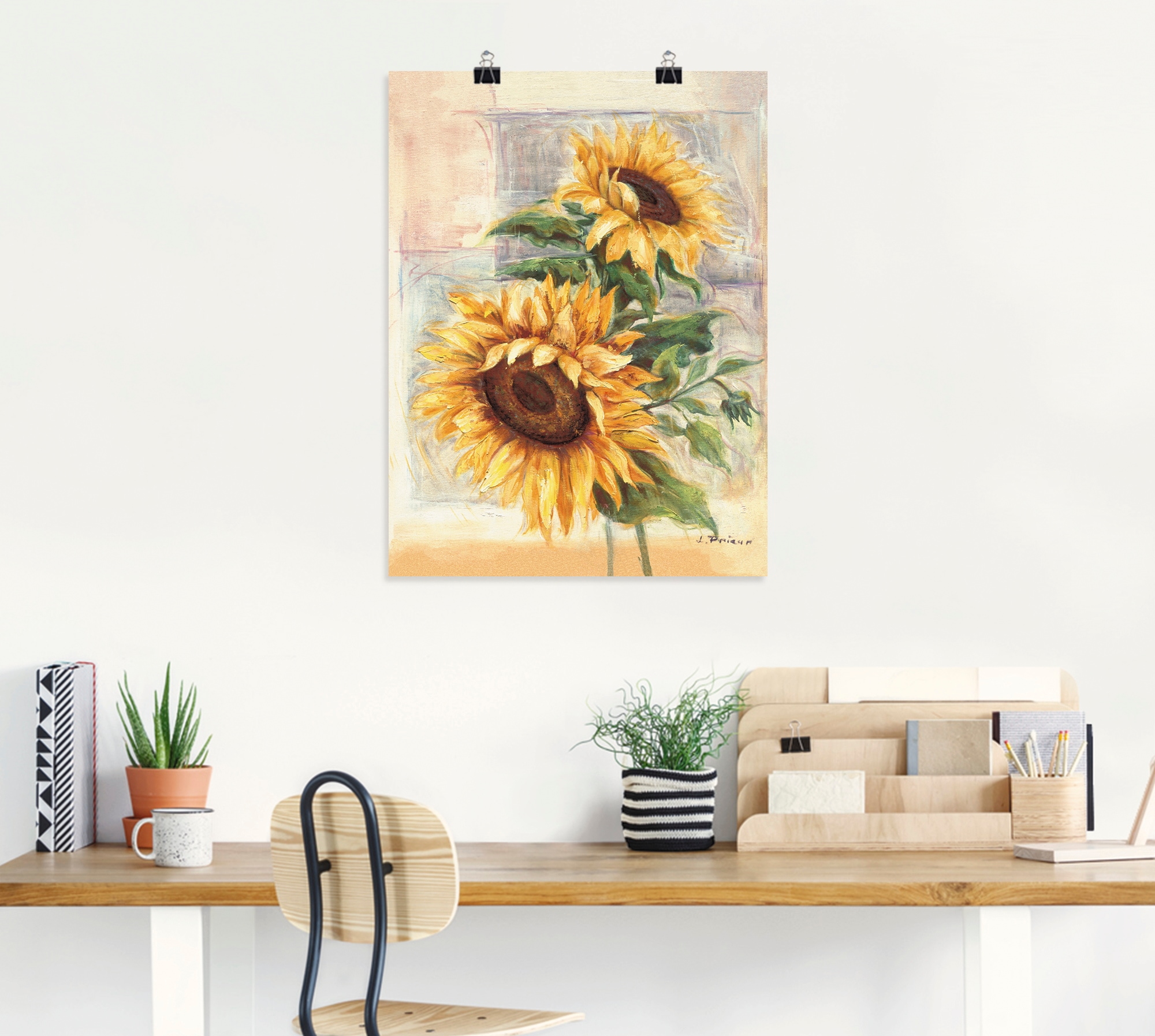Artland Wandbild »Sonnenblumen II« Blumen 1 Stk. tlg. als Alubild, Leinwandbild, Poster in verschied. Größen