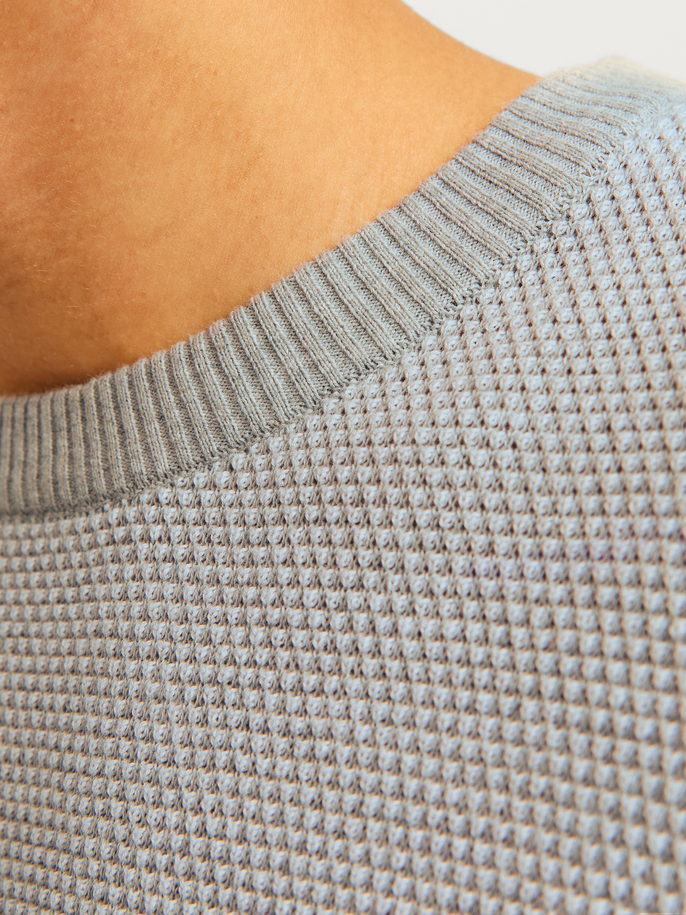 Jack & Jones Rundhalspullover »JJEGLOBE KNIT CREW NECK NOOS« in Strick Optik