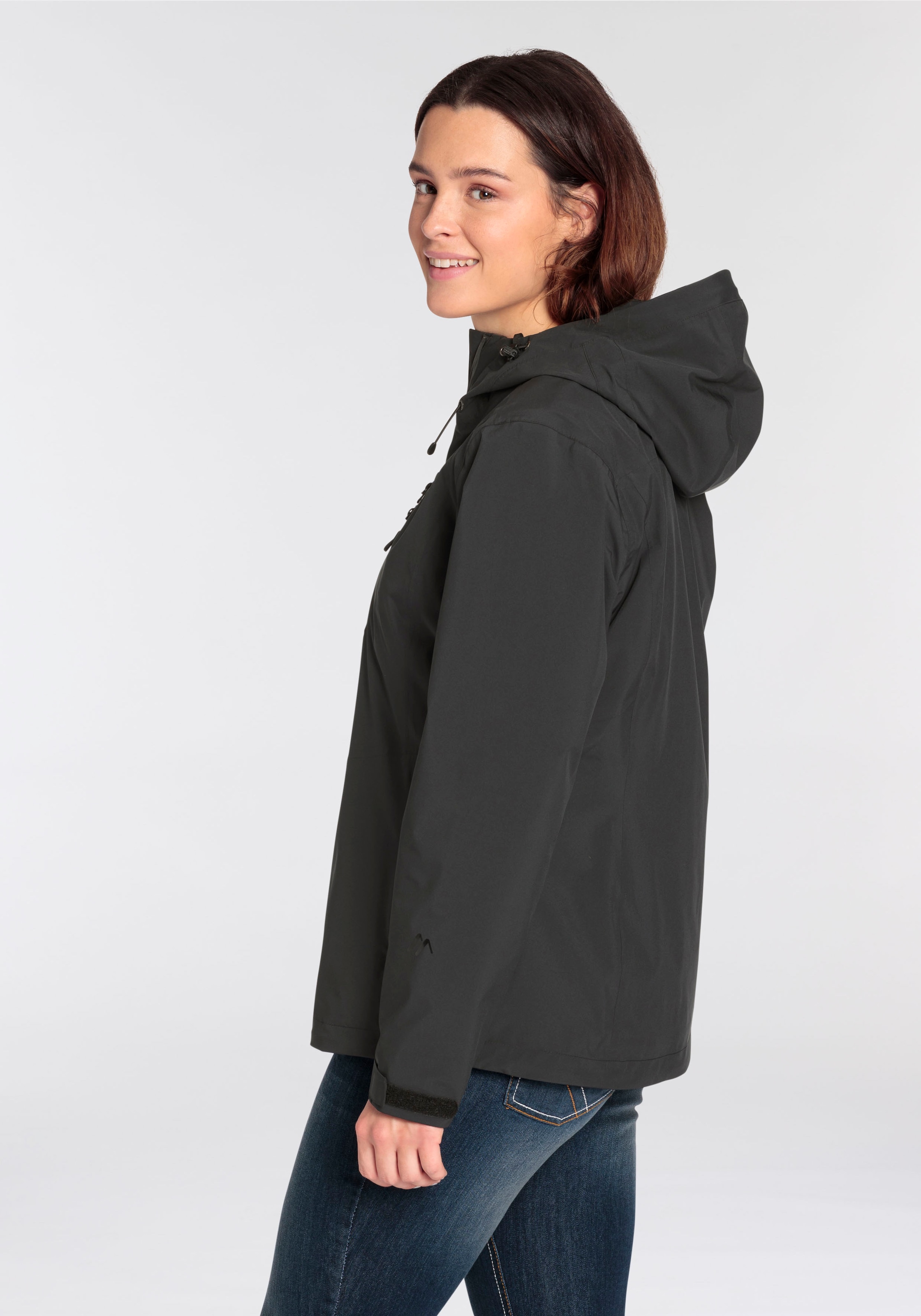 Maier Sports Funktionsjacke, mit Kapuze, Wasserdichte Übergangsjacke, auch in großen Größen erhältlich