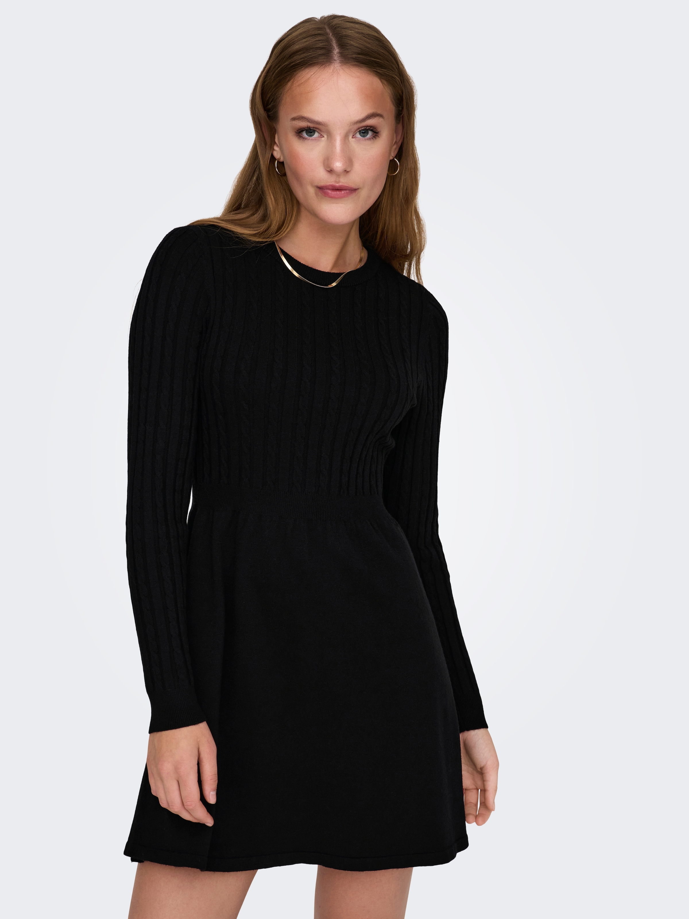 ONLY Strickkleid »ONLFIA LS CABLE DRESS KNT« Viskosemischung, regular fit