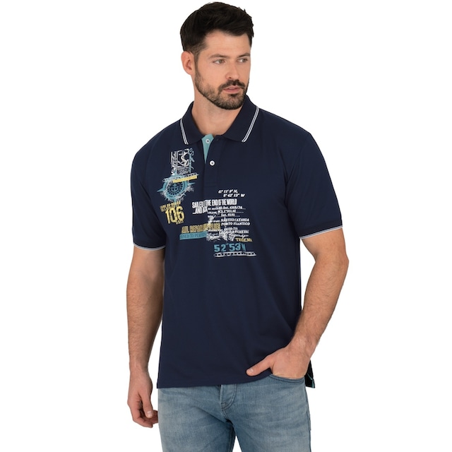 Poloshirt Poloshirt bei mit Trigema Druckmotiv« »TRIGEMA maritimem