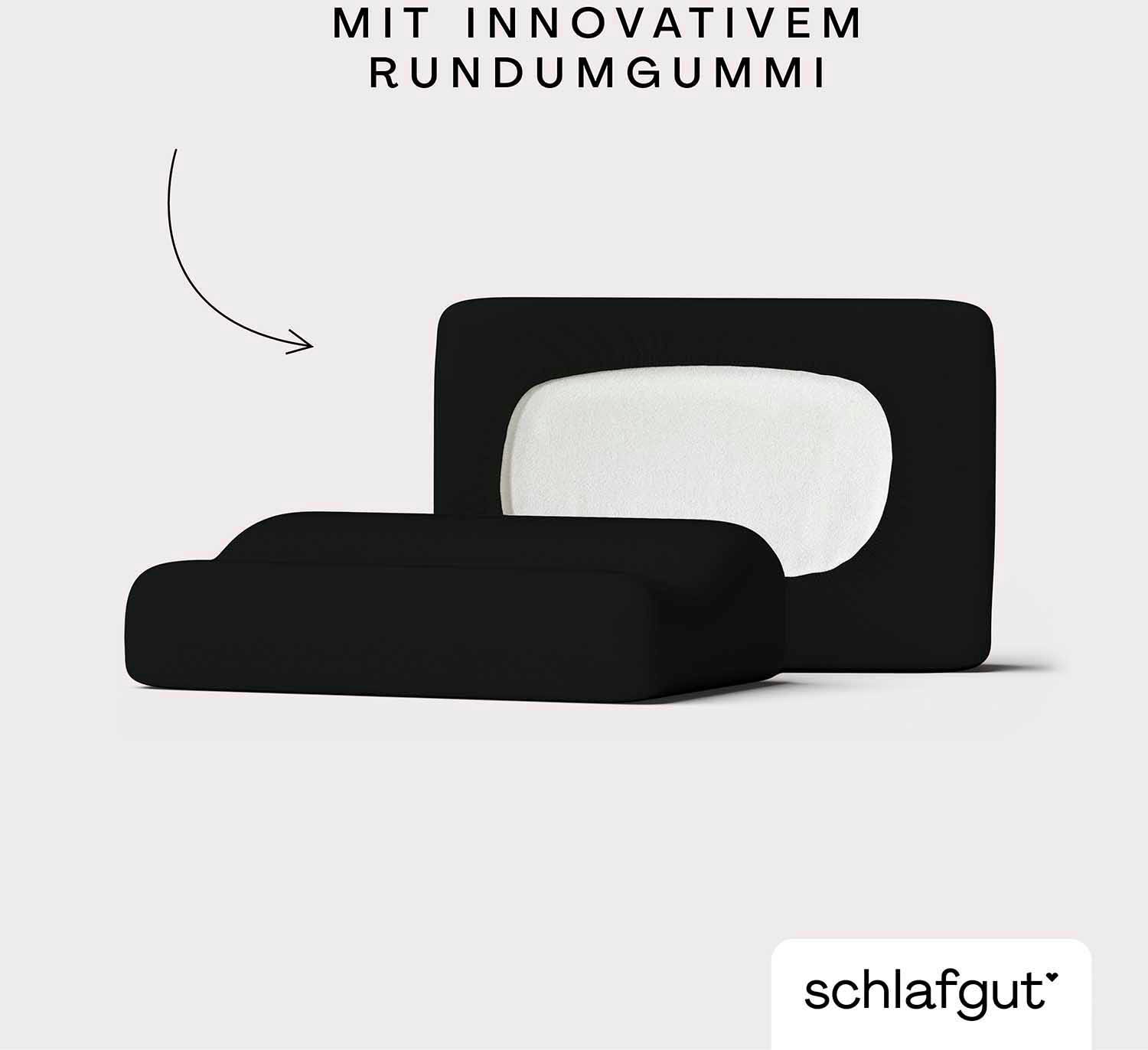 Schlafgut Kissenbezug »Pure flexibler Kissenbezug für Nackenstützkissen«, (1 St.), Bio-Baumwolle mit Elasthan, mit Gummizug, bügelfrei