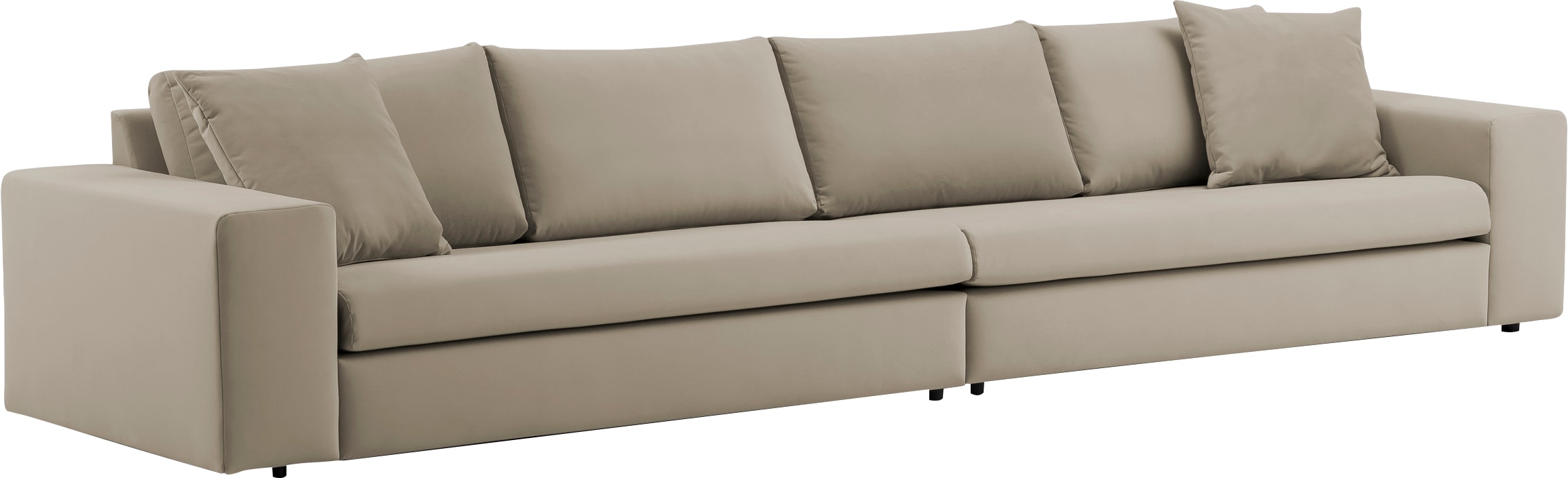 andas 4-Sitzer »SLEETLAND XXL in Samtvelours oder Vintage-Leder-Optik« besonders groß und bequem