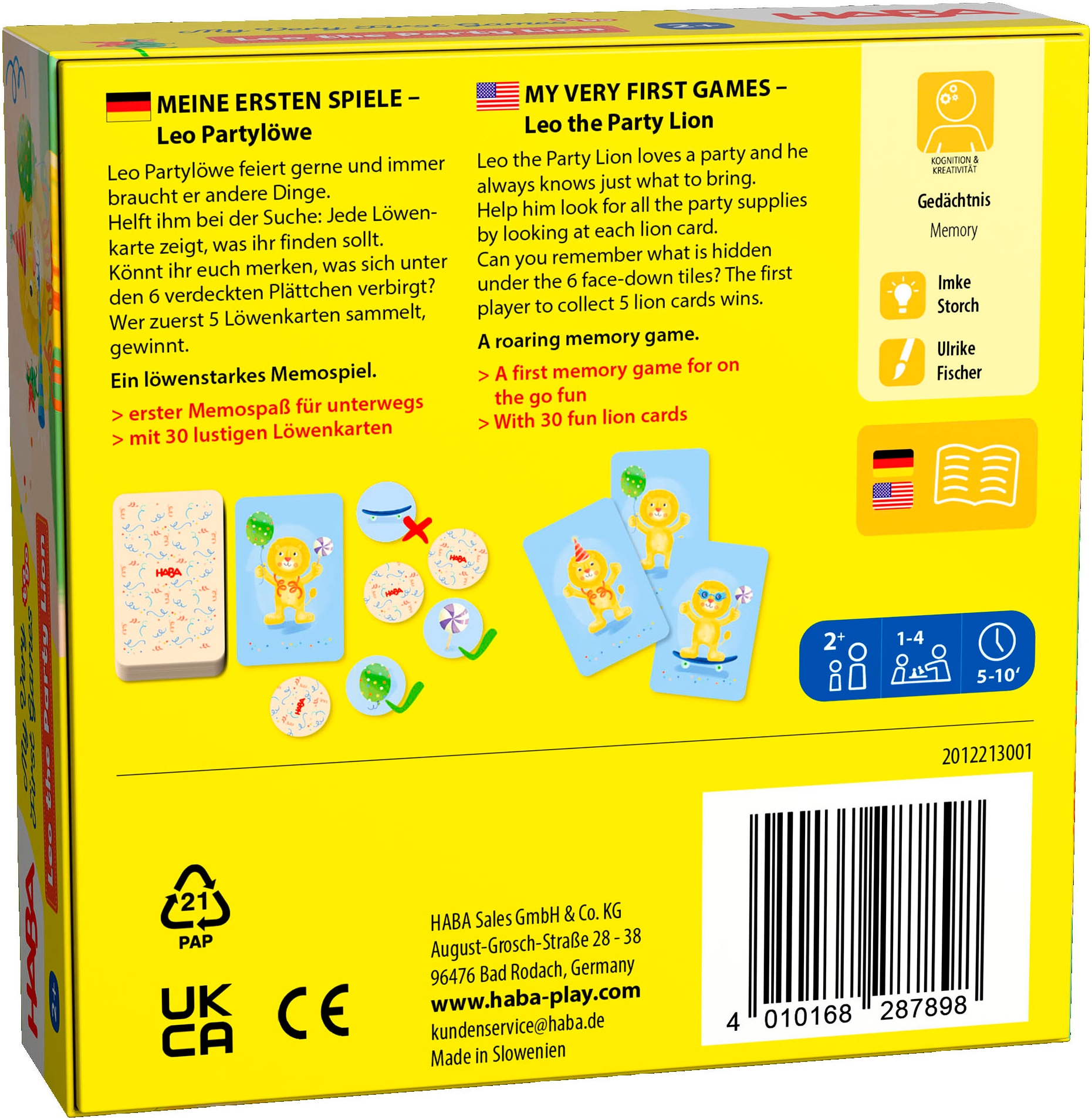 Haba Spiel »Meine ersten Spiele - Leo  Partylöwe«