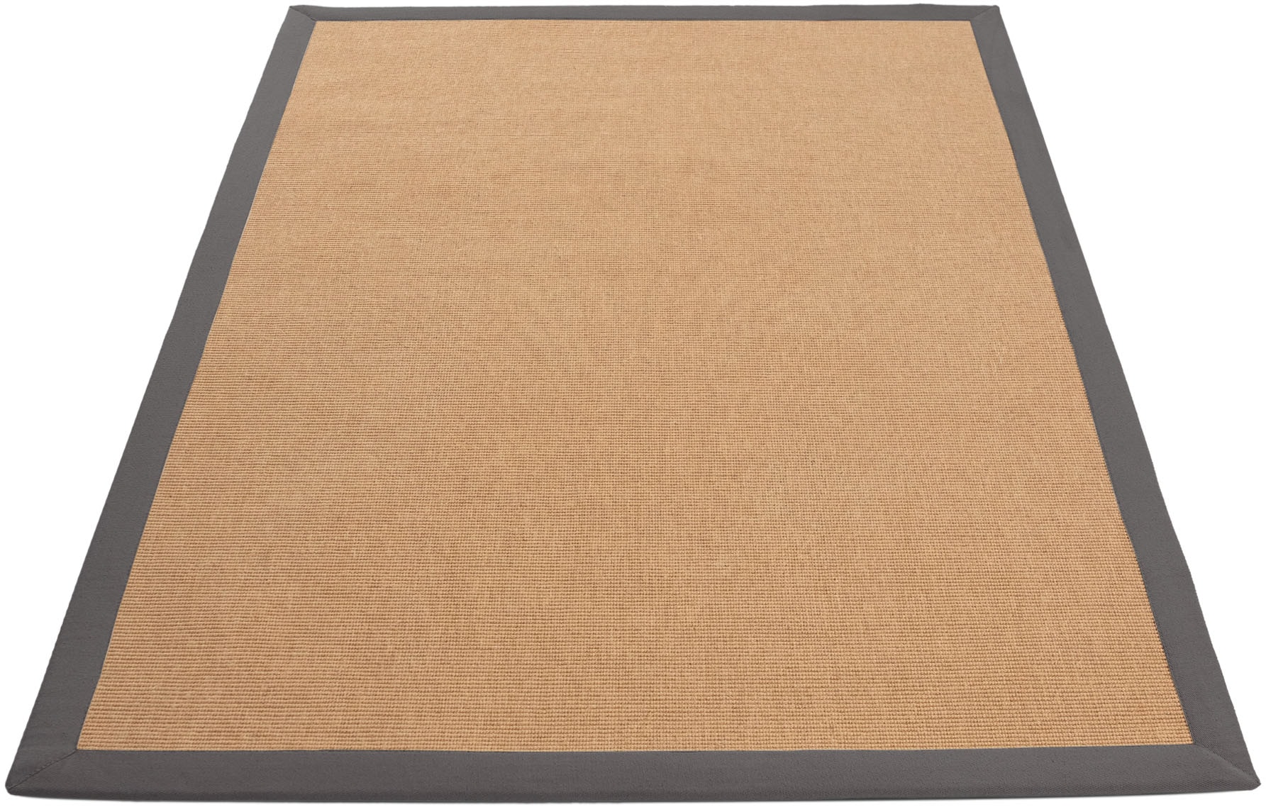 carpetfine Sisalteppich »Sisal  ,    auch als Läufer erhältlich« rechteckig 5 mm Höhe mit farbiger Bordüre, Anti Rutsch Rückseite, viele Größen, Wohnzimmer