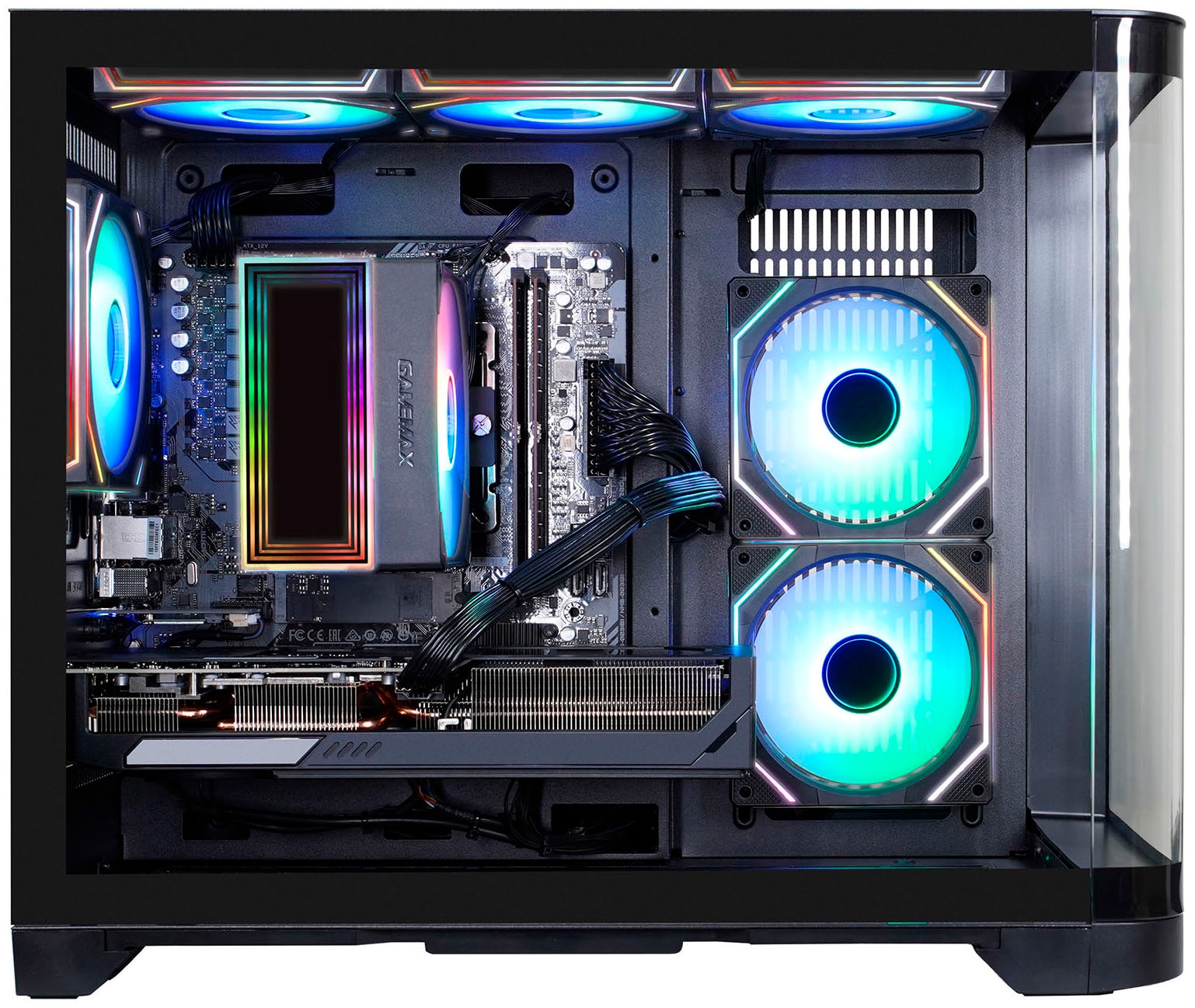 GAMEMAX Gaming-PC »HYPE-M BK 8197 AMD Ryzen 7 9700X 32GB DDR5 1TB SSD RX 9070 XT« Windows 11, DDR5 RAM