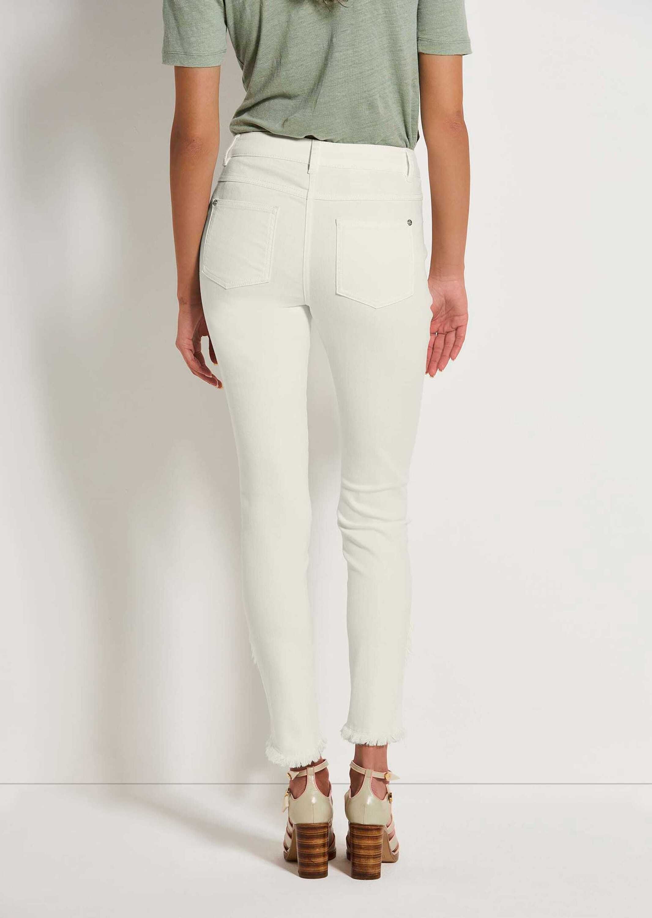MADELEINE Regular-fit-Jeans »Jeans Schlanke Jeans mit Fransensaum«