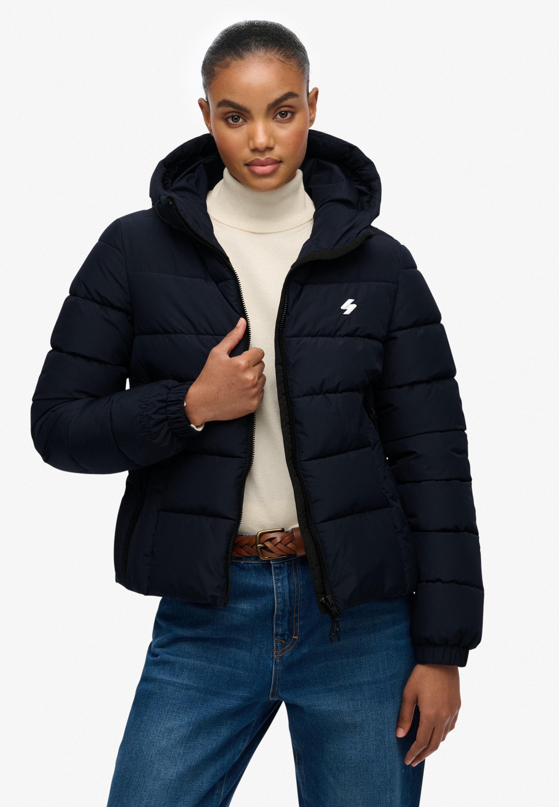 Superdry Steppjacke »HOODED SPIRIT SPORTS PUFFER« mit Kapuze Kunstfaser, regular fit