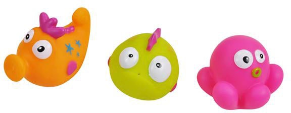 Knorrtoys® Badespielzeug »Escabbo® Bademattenset, Unterwasserwelt«, (4 tlg.), mit drei Wasserspritzfiguren