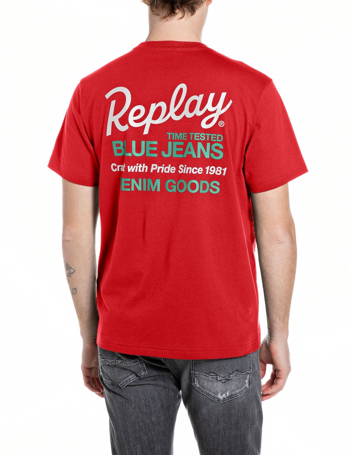 Replay T-Shirt aus reiner Baumwolle, mit Print