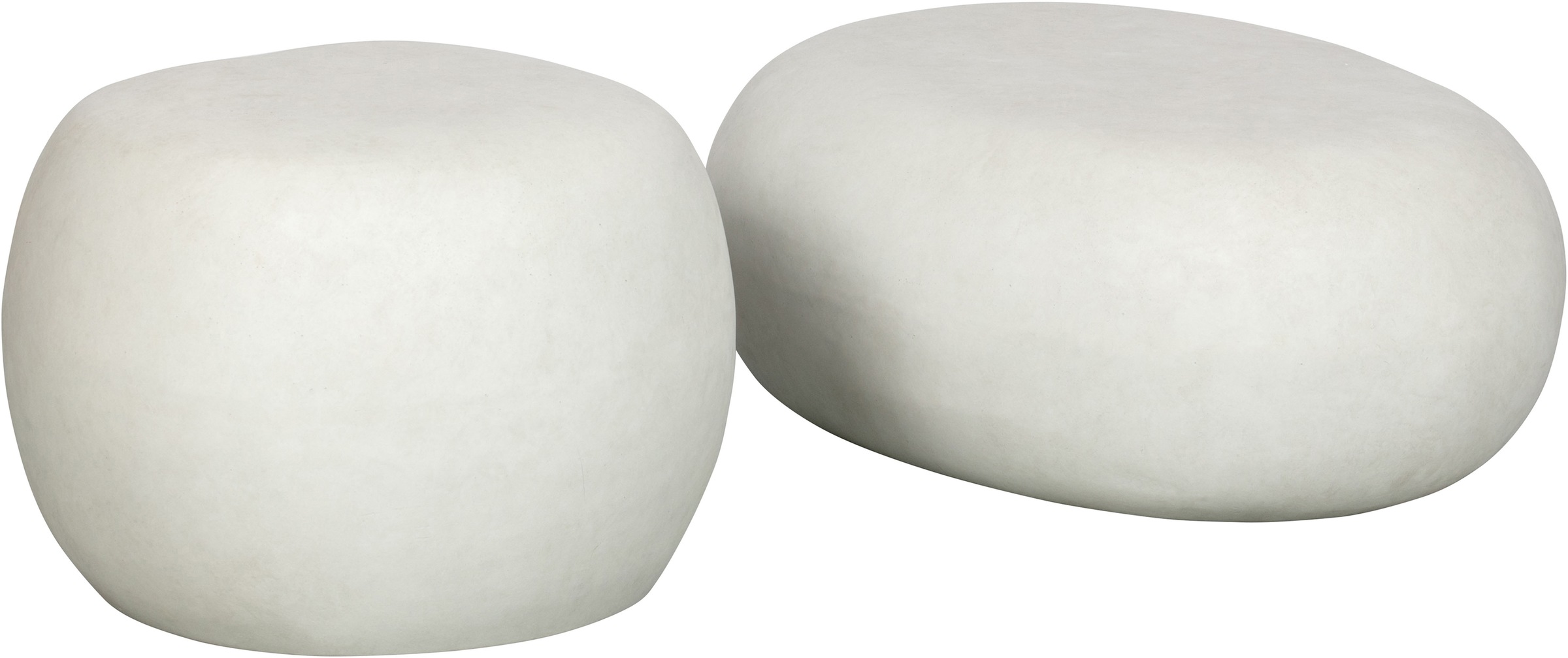 WOOOD Beistelltisch »Pebble Fiberclay in Betonoptik mit organischer Rundung« Glasfaser-Ton-Verbundmaterial, Tragkraft 90 kg, pflegebedürftig