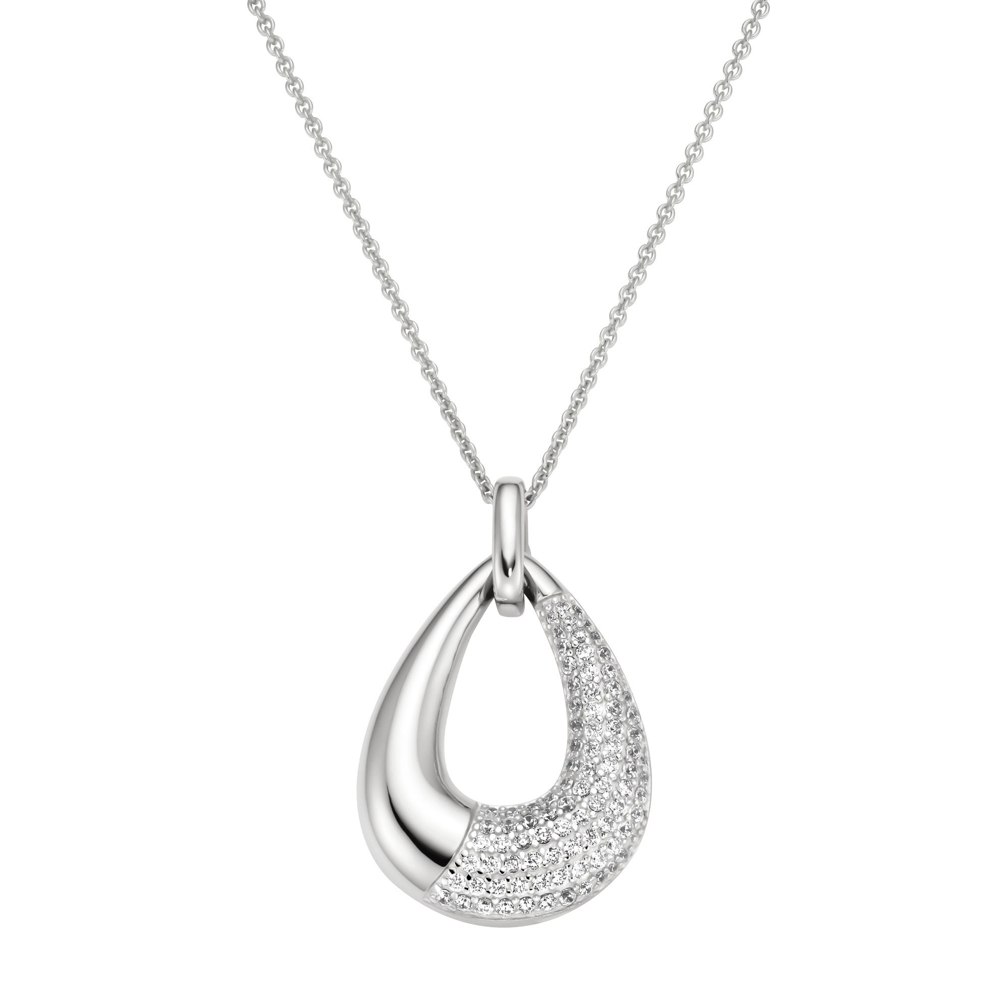 GIORGIO MARTELLO MILANO Kette mit Anhänger »Kette Anhänger mit weißen Zirkonia, Silber 925«