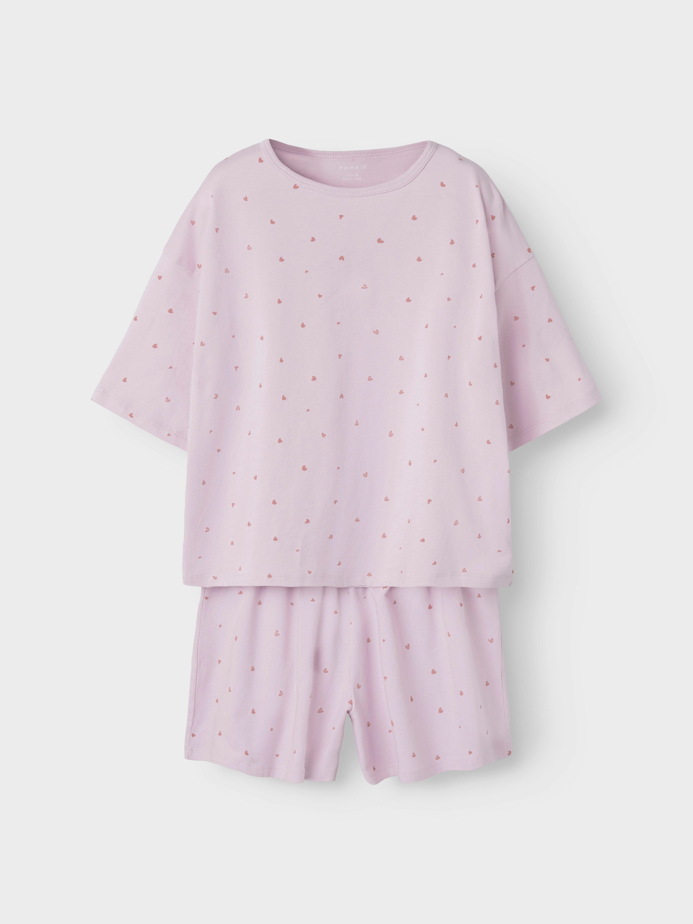 Name It Shorty »NKFNIGHTSET BOXY WINSOME HEARTS NOOS«, (Set, 2 tlg.), im tollen Herzchen-Alloverprint