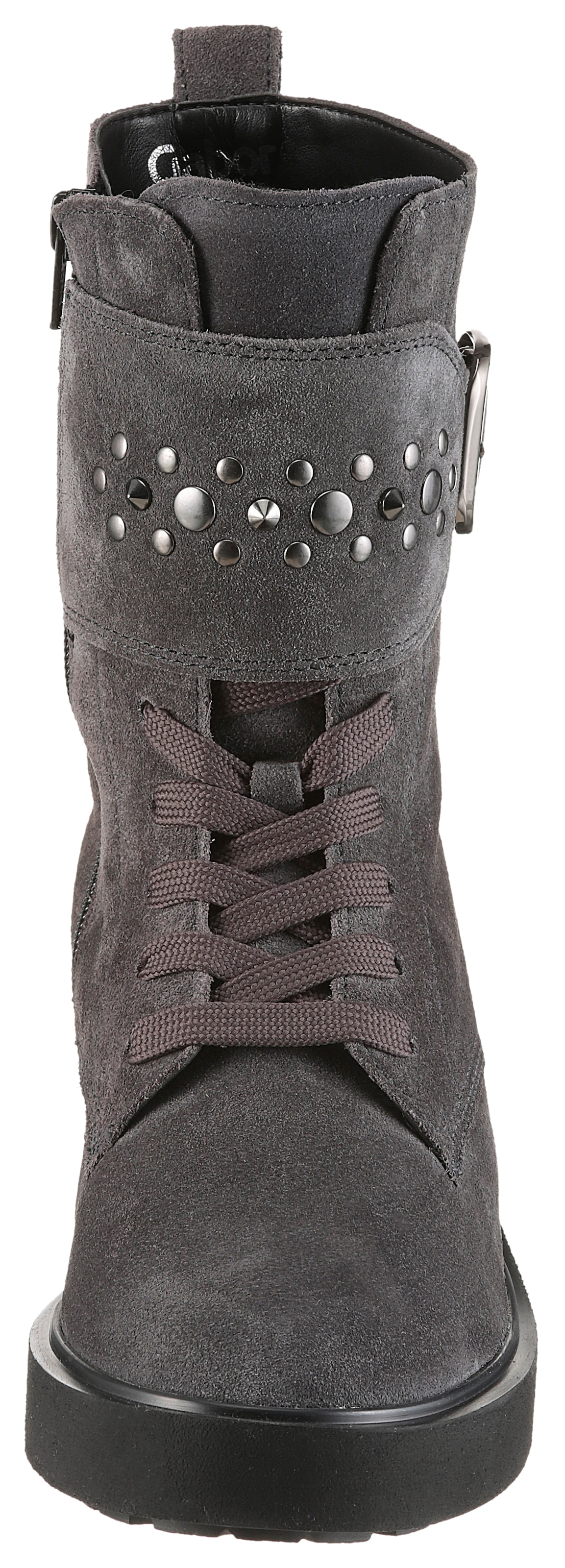 Gabor Winterstiefelette  , Blockabsatz, Schnürboots, Schnürstiefelette mit Nieten