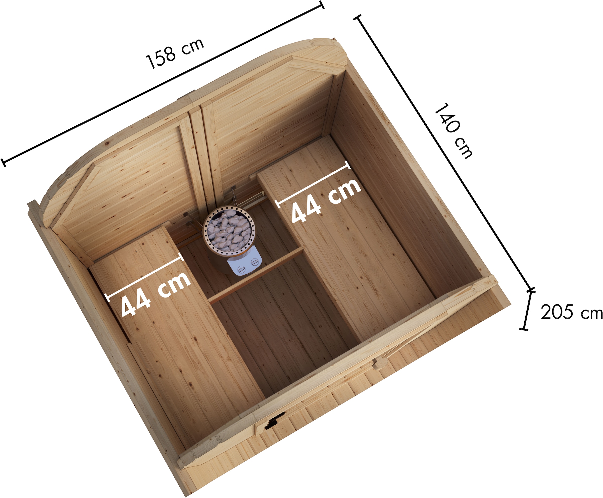 KONIFERA Fasssauna »Cube Mini« verschiedene Varianten