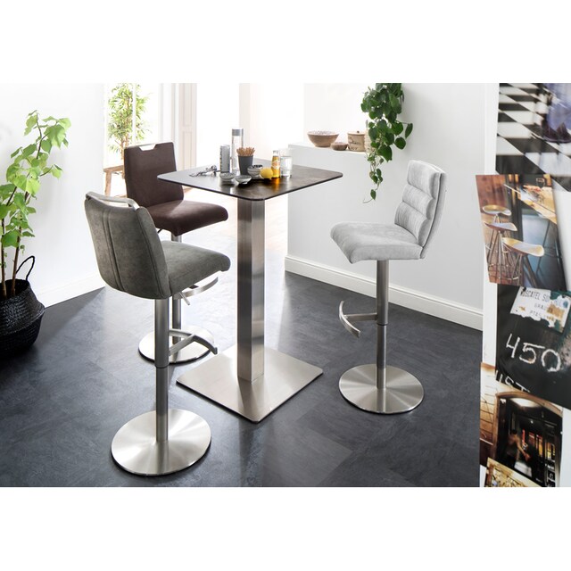 MCA furniture Bartisch »Zarina«, Bartisch mit Glaskeramik Tischplatte mit Edelstahl  Gestell auf Rechnung kaufen