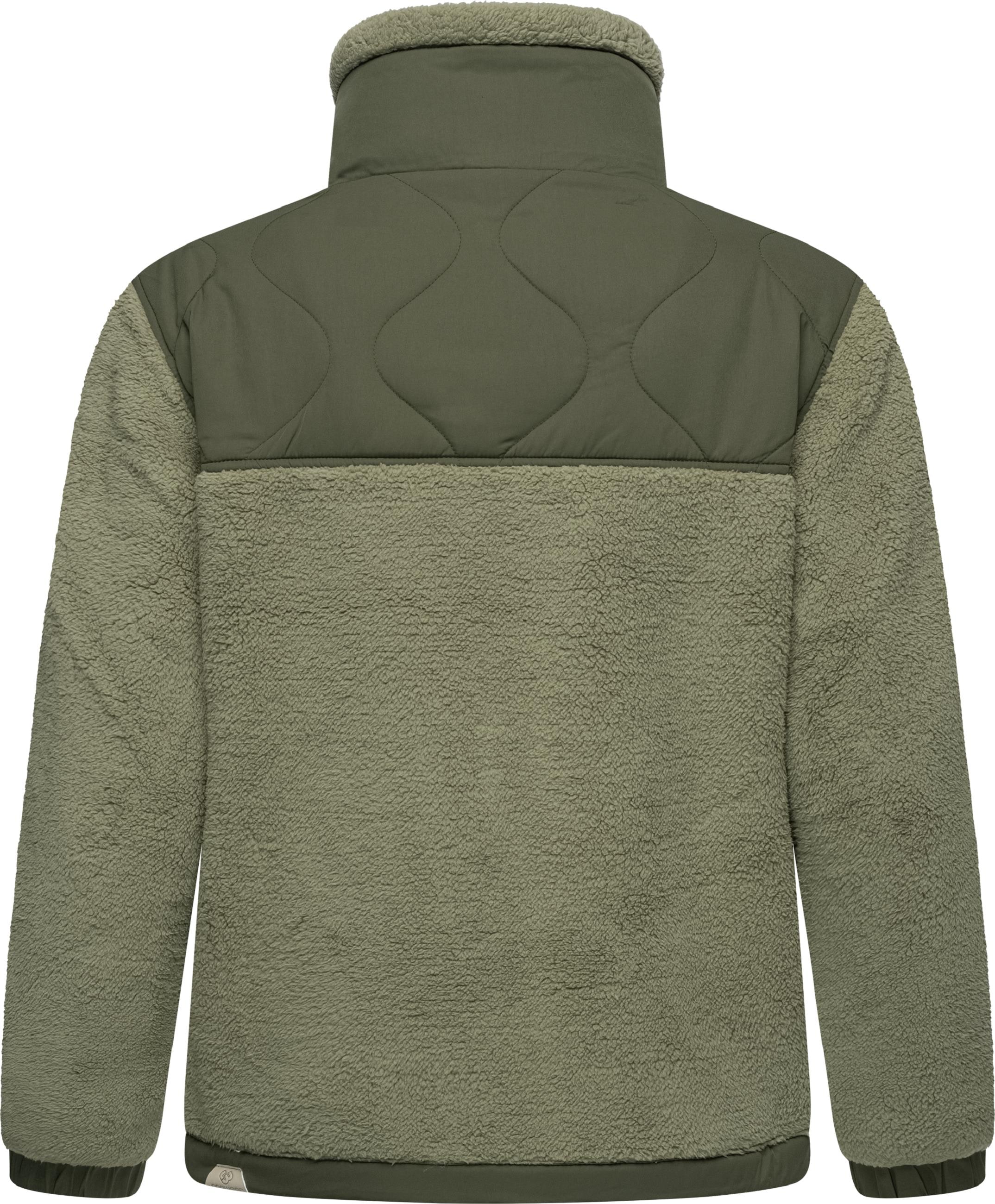 Ragwear Sweatjacke »Plüschjacke Arctika«, Flauschige Übergangsjacke aus Teddyfleece
