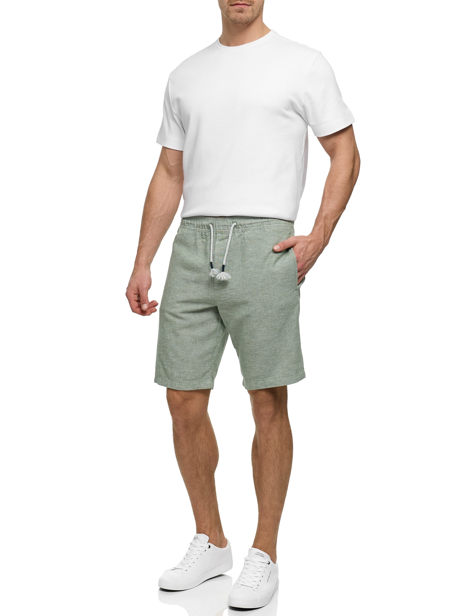 Indicode Leinenhose »INLeoni Shorts«