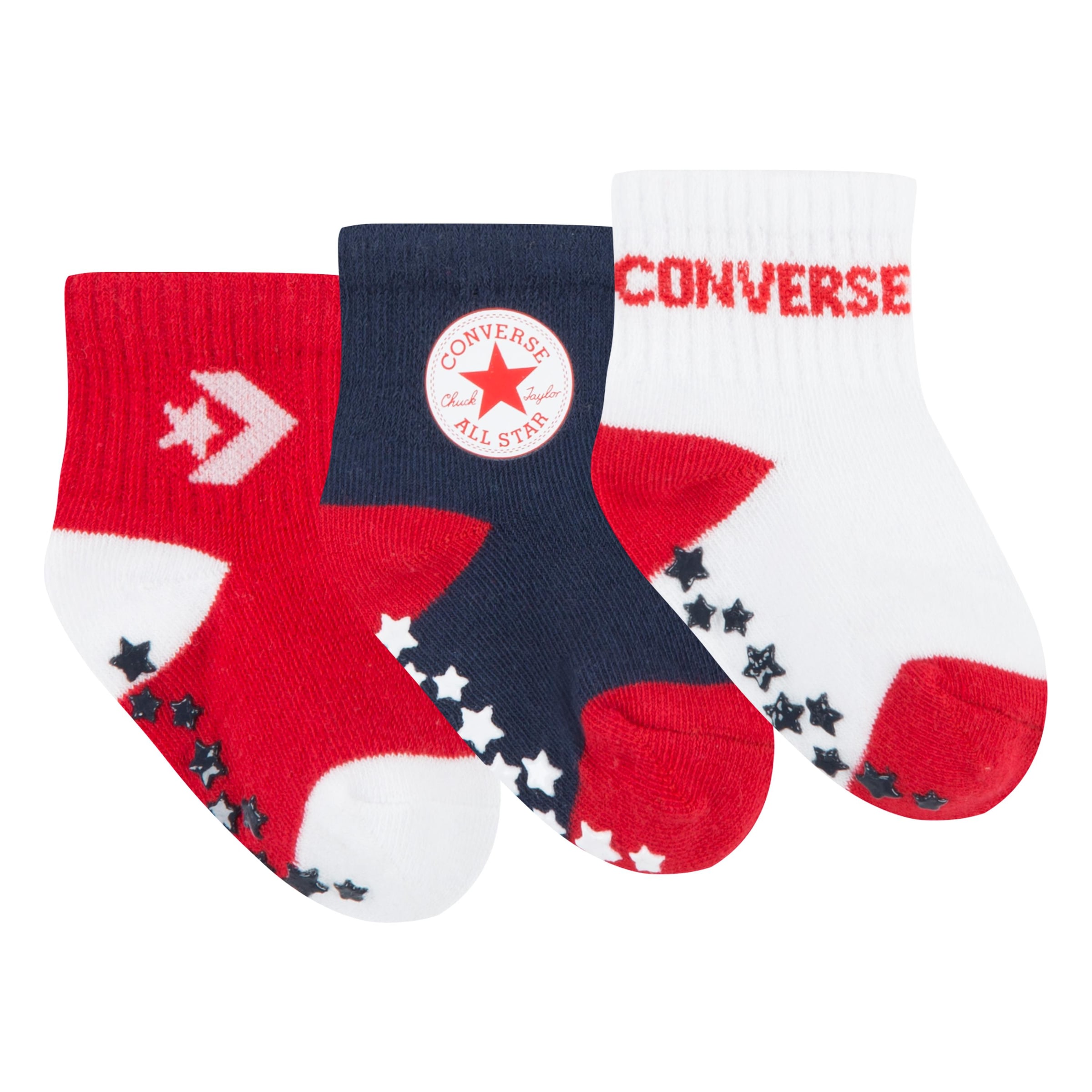 Converse ABS-Socken »CONVERSE LOGO INFANT TODDLER NO SLIP QUARTER 3 PK«, (3 Paar)