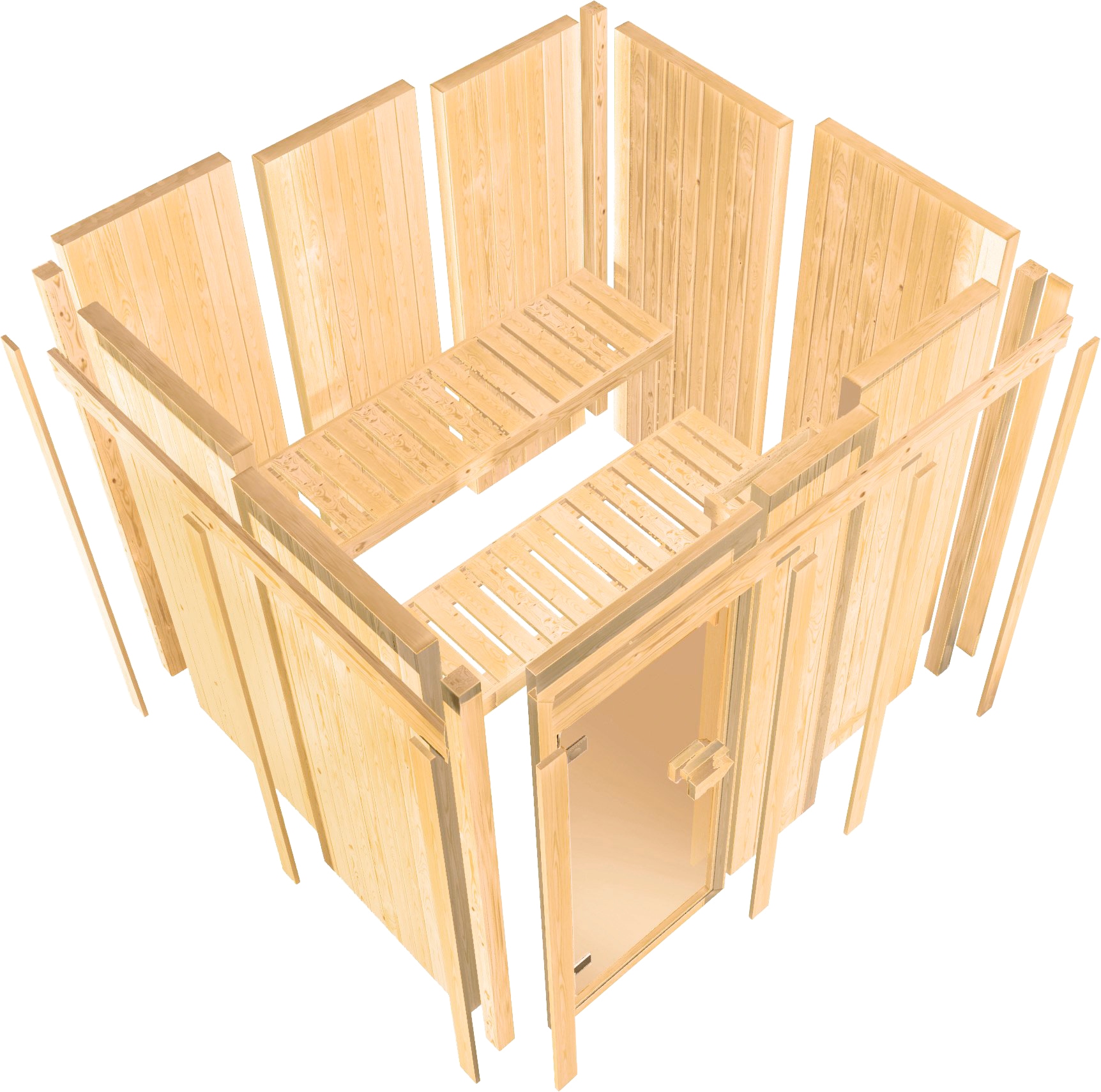 Karibu Sauna »Adele« Set,  Ofen 9 KW externe Strg easy
