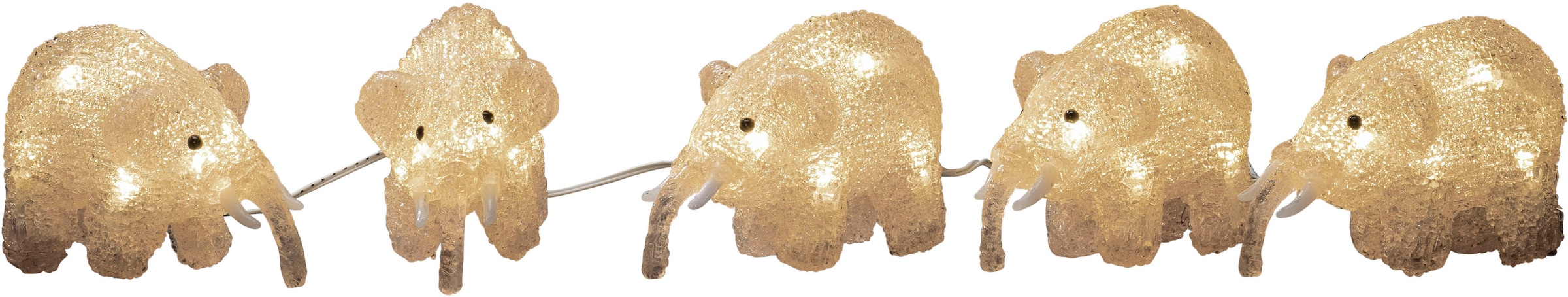 KONSTSMIDE LED Dekofigur online »LED mit Elefanten, XXL 40 Acryl Jahren Garantie 5er-Set, | Dioden«, warm 40 weiße flammig-flammig 3 kaufen
