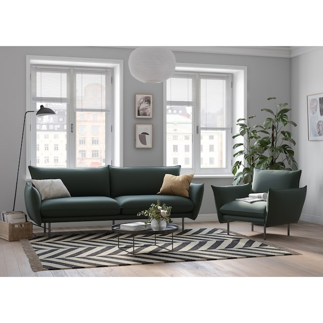 andas 3-Sitzer »Stine«, Besonderes Design durch Kissenoptik und Keder,  Design by Morten Georgsen auf Rechnung bestellen
