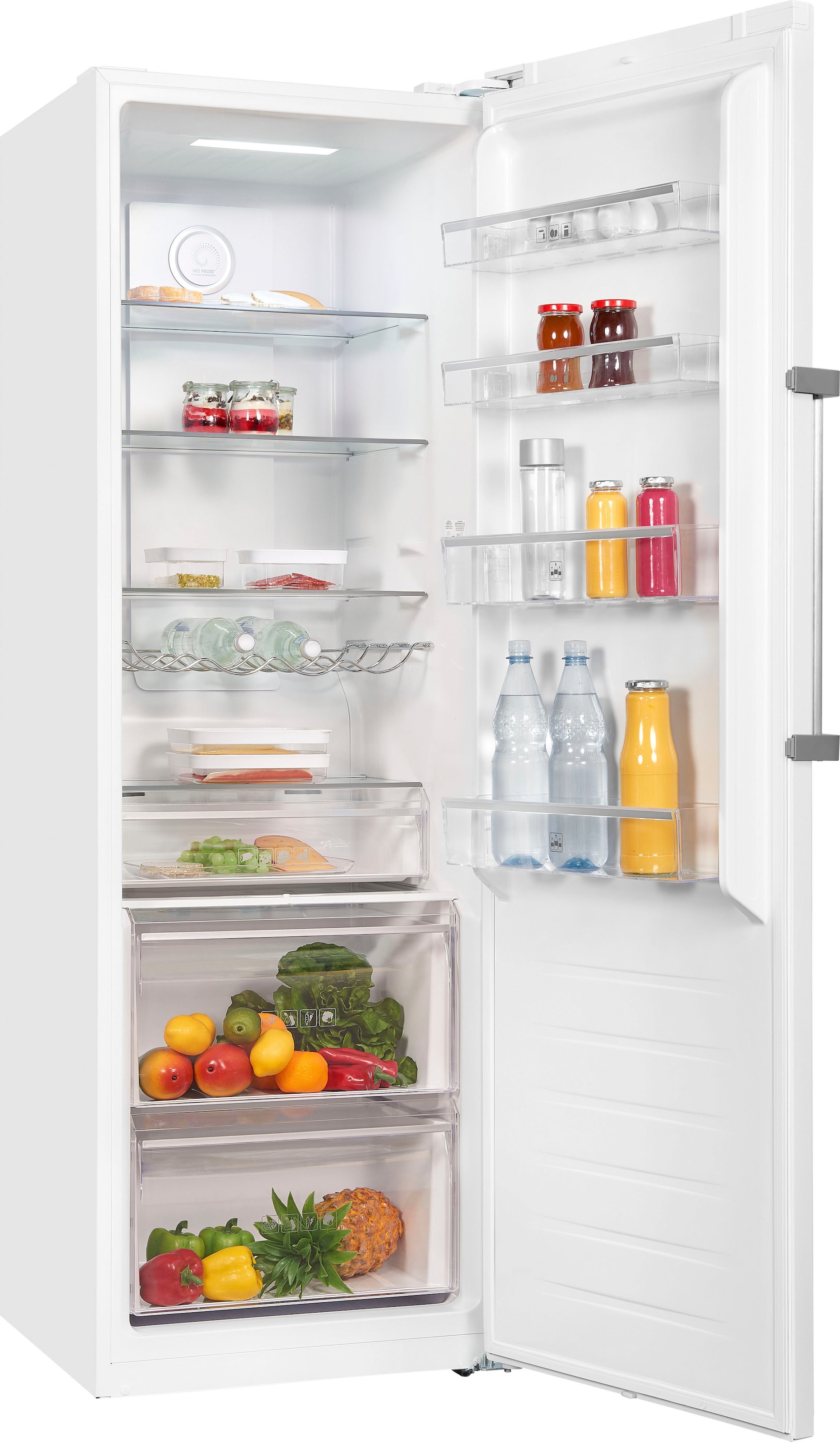 exquisit Vollraumkühlschrank »KS360-V-HE-040D« 185 cm hoch 60 cm breit 359 L Vollraumkühlschrank: No-Frost, flexibel & mit LED-Innenlicht