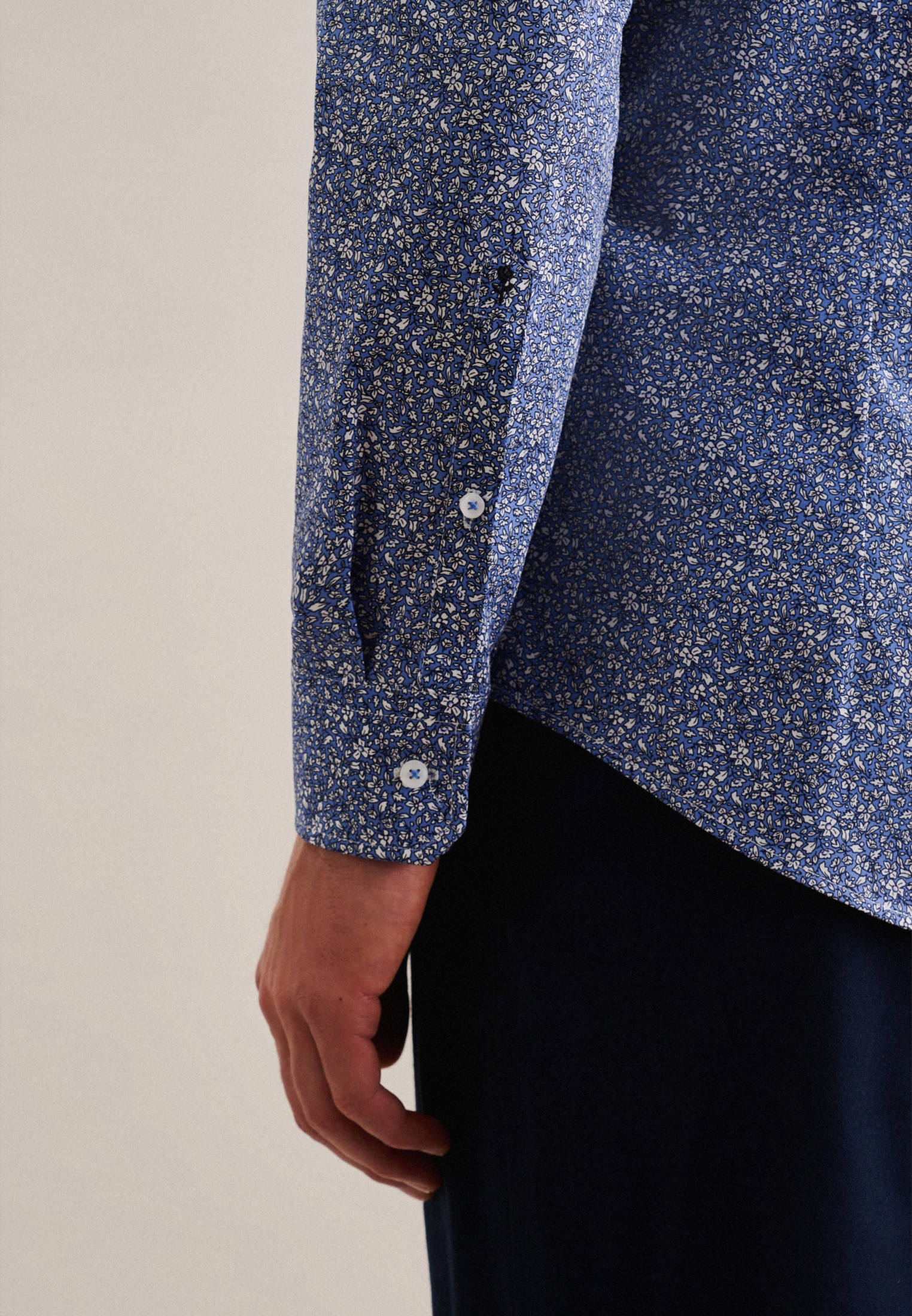 seidensticker Businesshemd »Slim«, Slim Langarm Kentkragen Floral