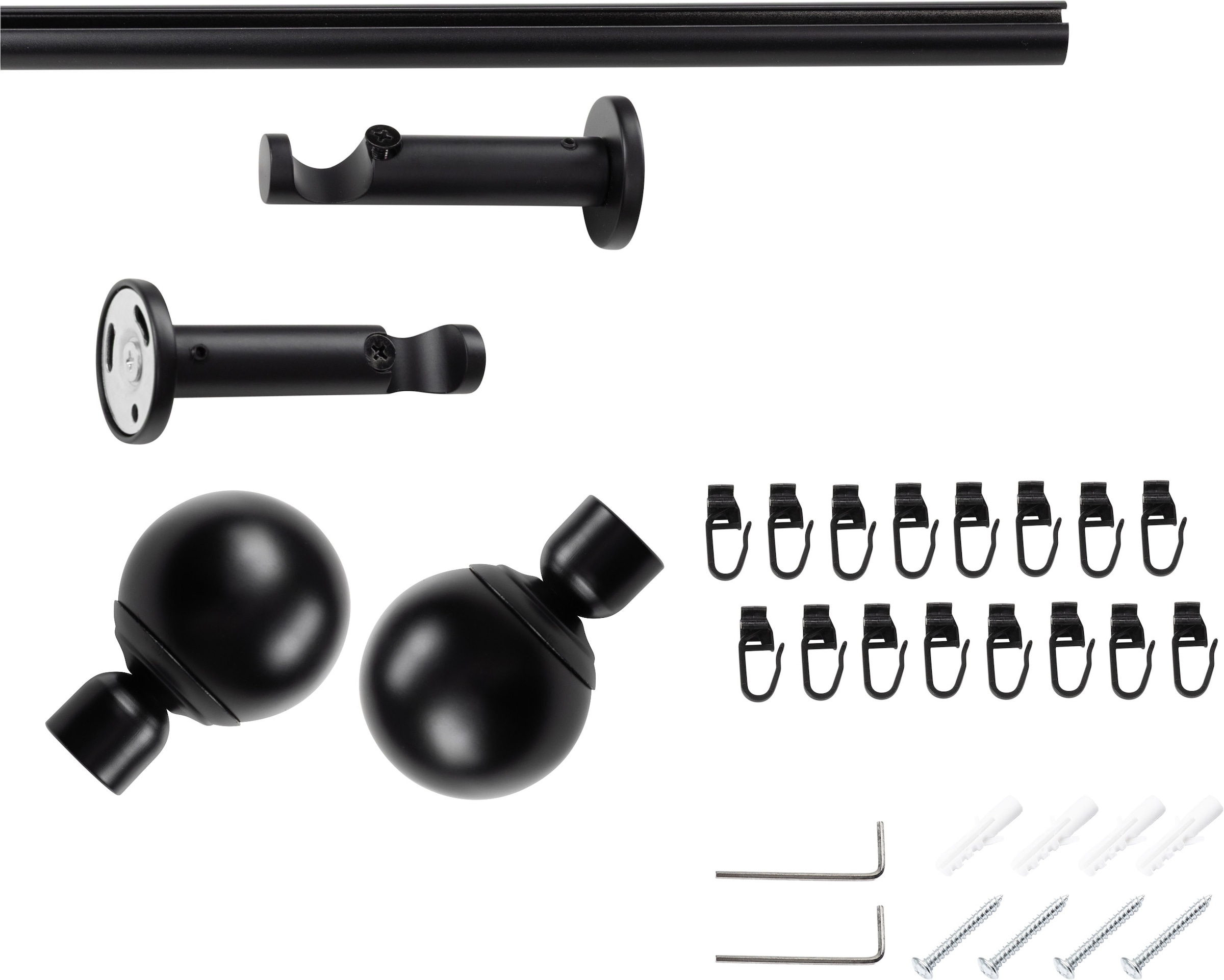 SN DECO GROUP Gardinenstange Ø 19 mm 1 läufig-läufig Fixmaß;kürzbar