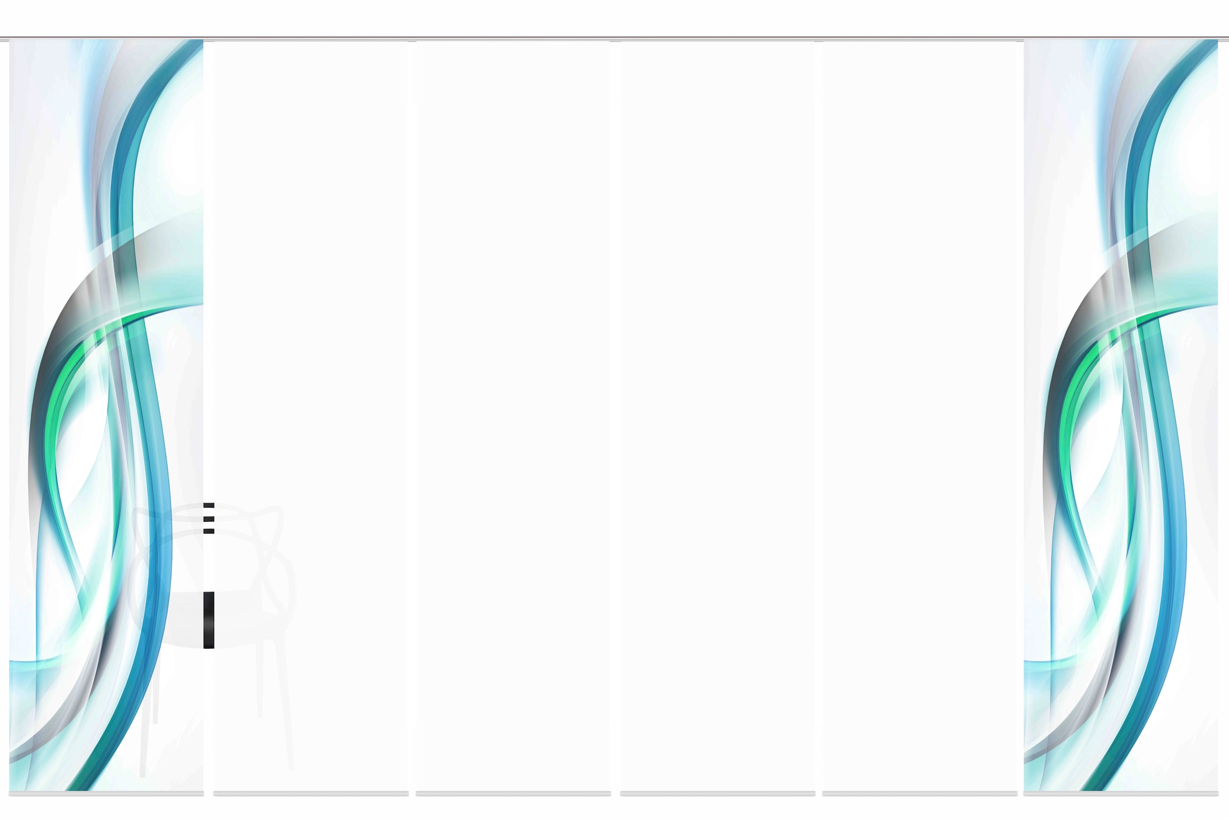 HOME WOHNIDEEN Schiebegardine »FALA« Paneelwagen 6 Stk. tlg. Schiebevorhang Digi 6er Set FALA BEERE