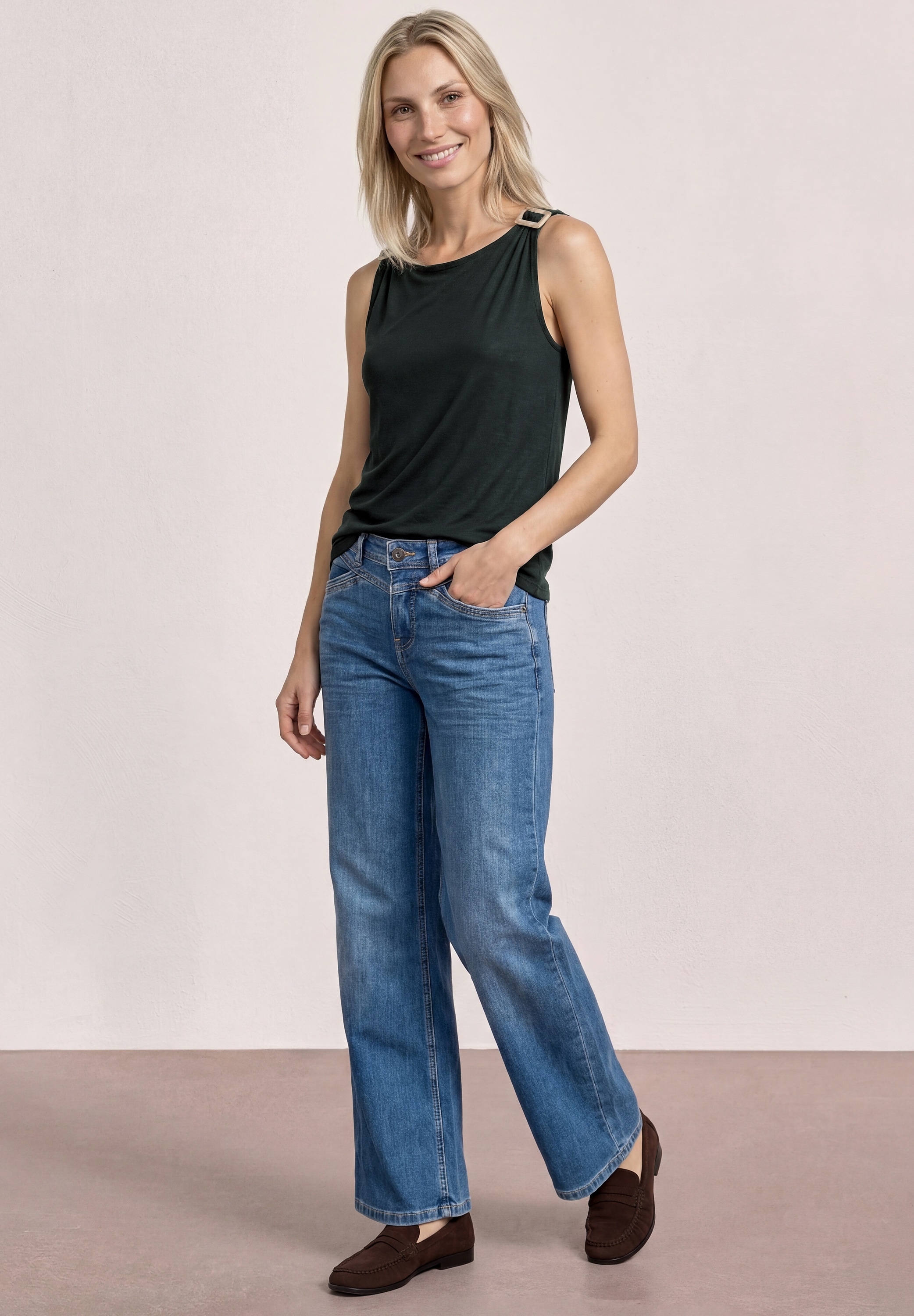 STREET ONE Shirttop mit Schnallen Detail
