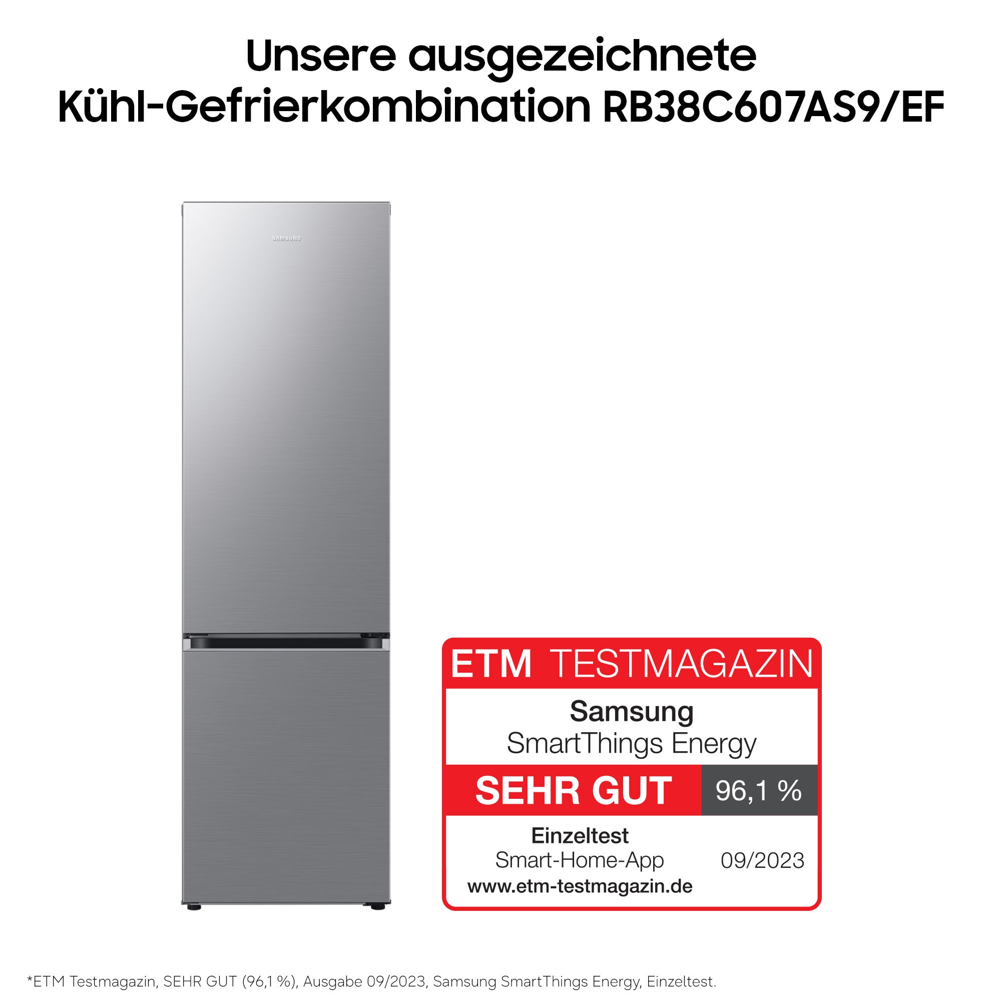 Samsung Kühl-/Gefrierkombination 7300A Serie »RB38C607AS9« 203 cm hoch 59,5 cm breit