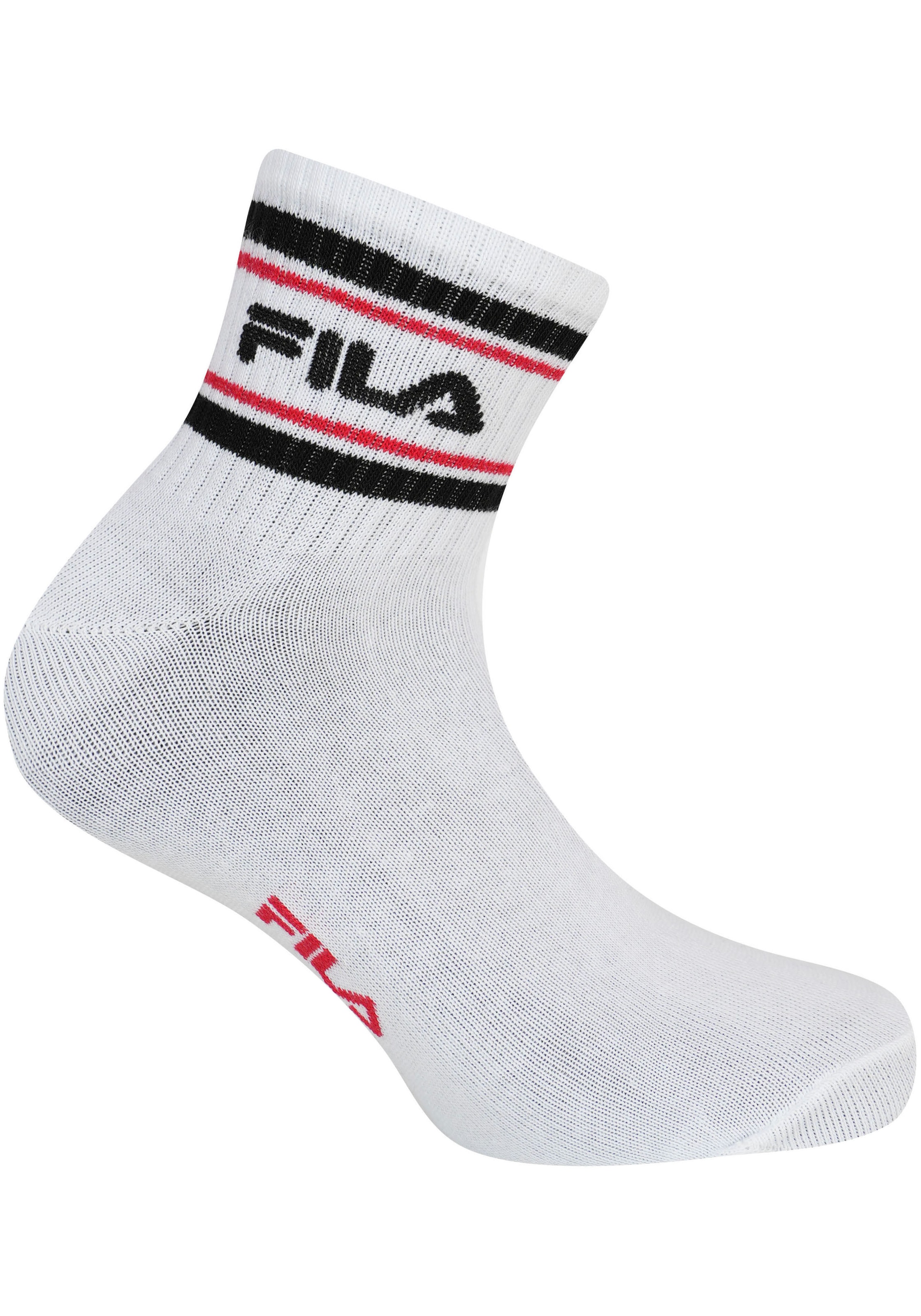 Fila Freizeitsocken »MAN LIFESTYLE QUARTER SOCKS«, (6 Paar), mit auffälligem Logoschriftzug