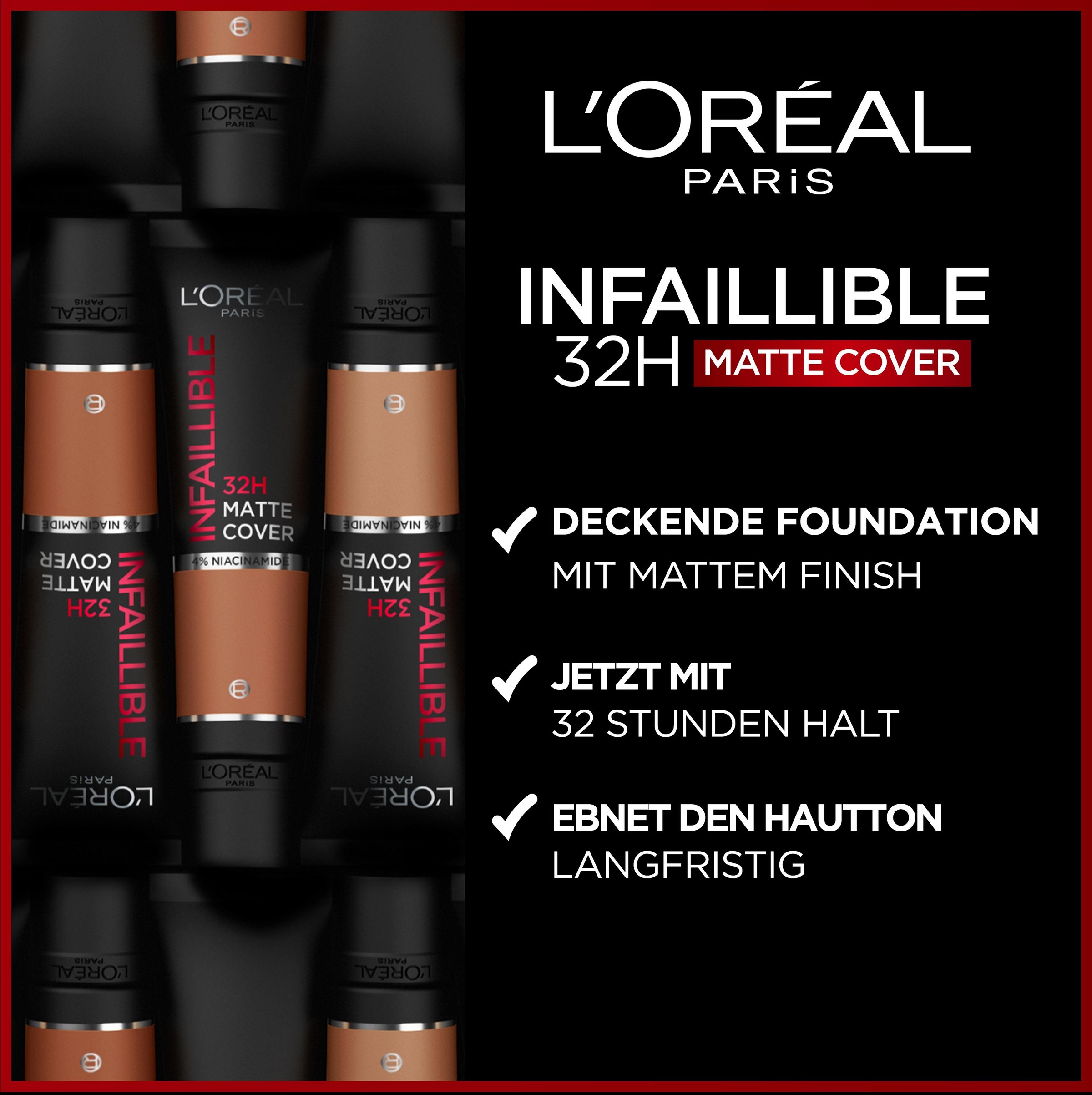 L'ORÉAL PARIS Foundation »Infaillible 32H Matte Cover«, mit langanhaltender Formel