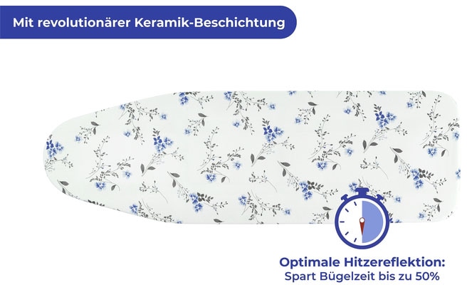 Maximex Bügelbrettbezug »Keramik M Floral«, bis 126 x 41 cm einsetzbar