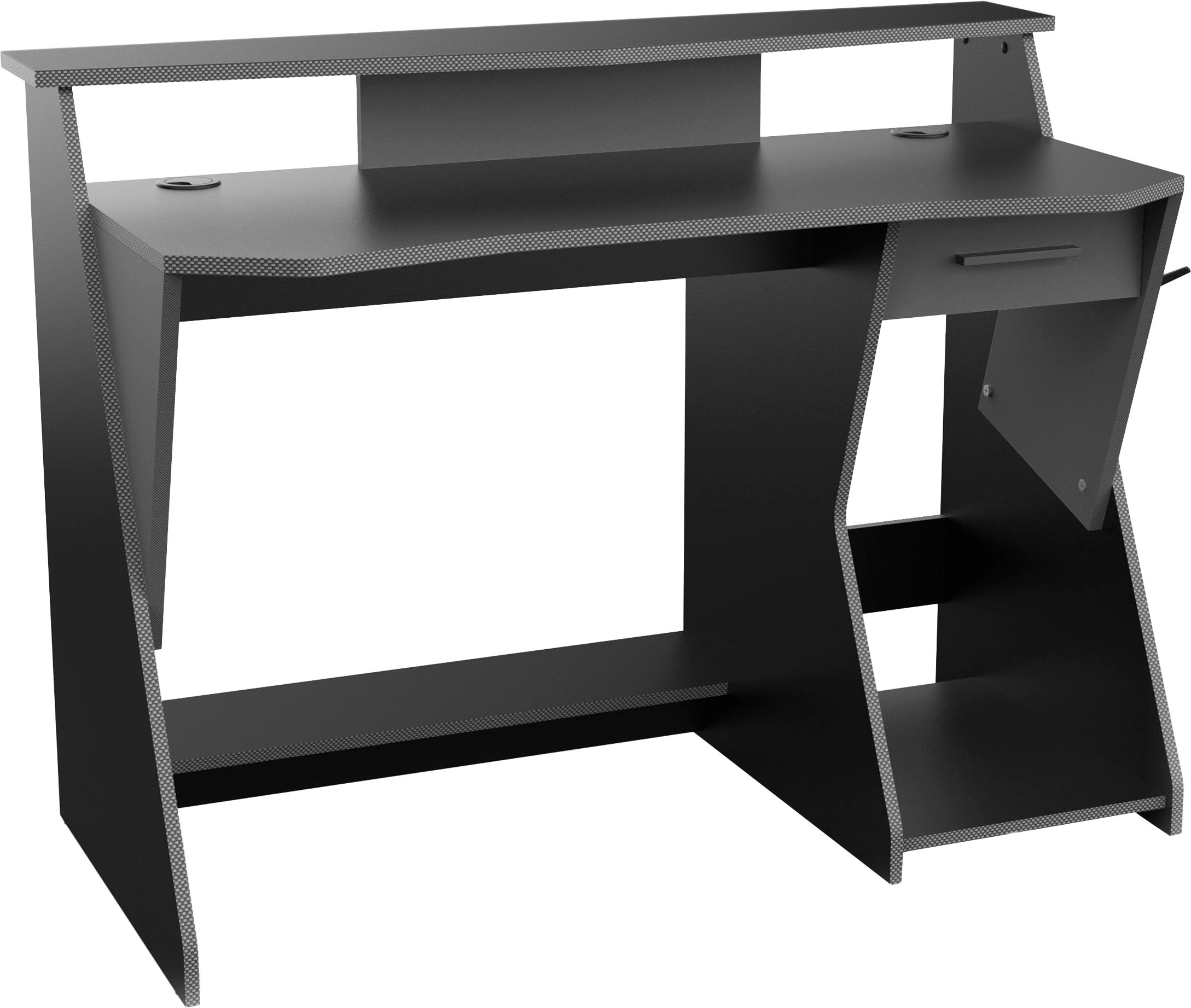 Demeyere GROUP Schreibtisch »Skin«, GAMER Schreibtisch mit 1 Schublade, 1 Regalaufsatz