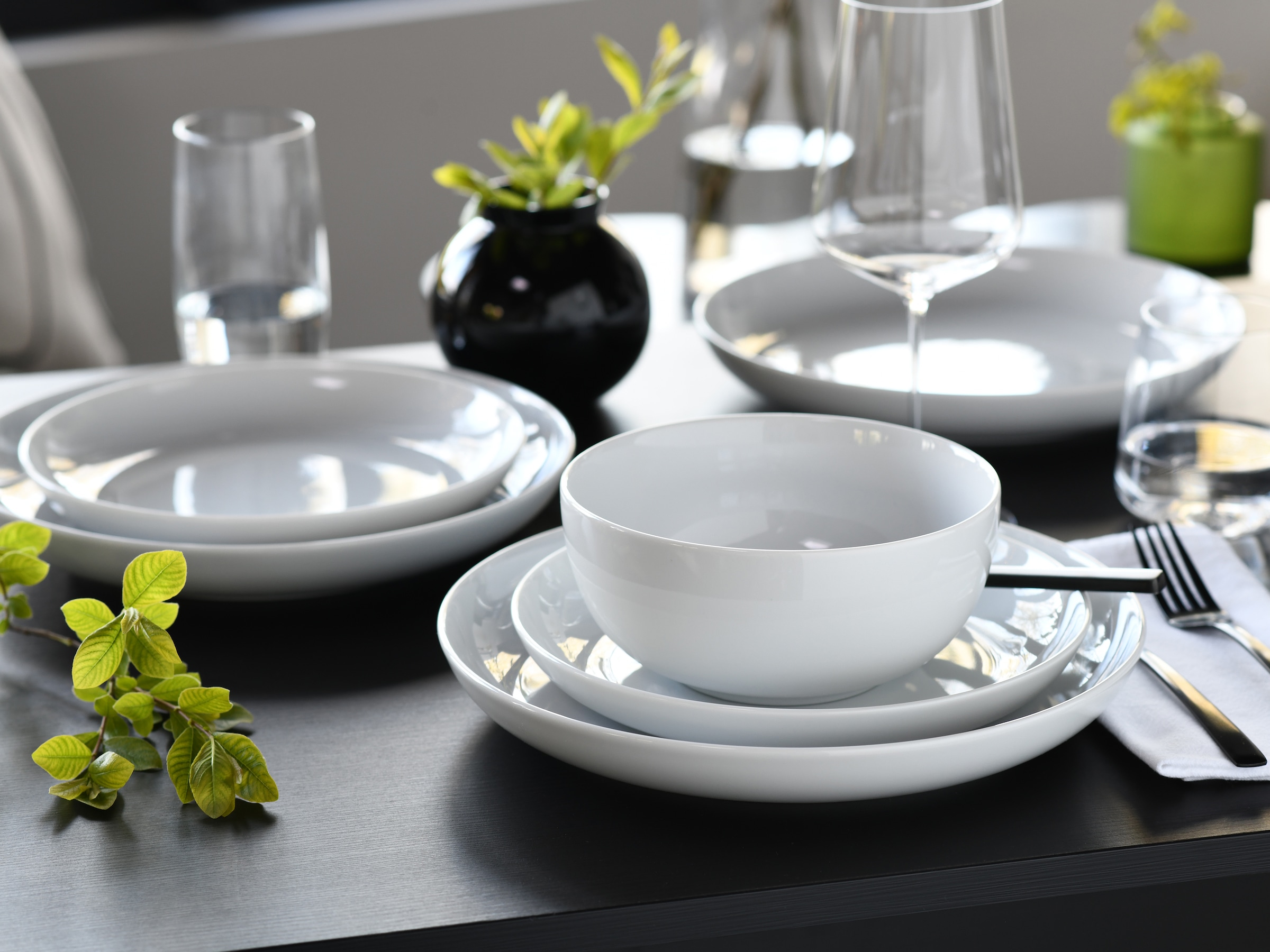 CreaTable Teller-Set »Allround Weiß, Tellerset 12-tlg« Teller Set, Daily Use, Zeitlos