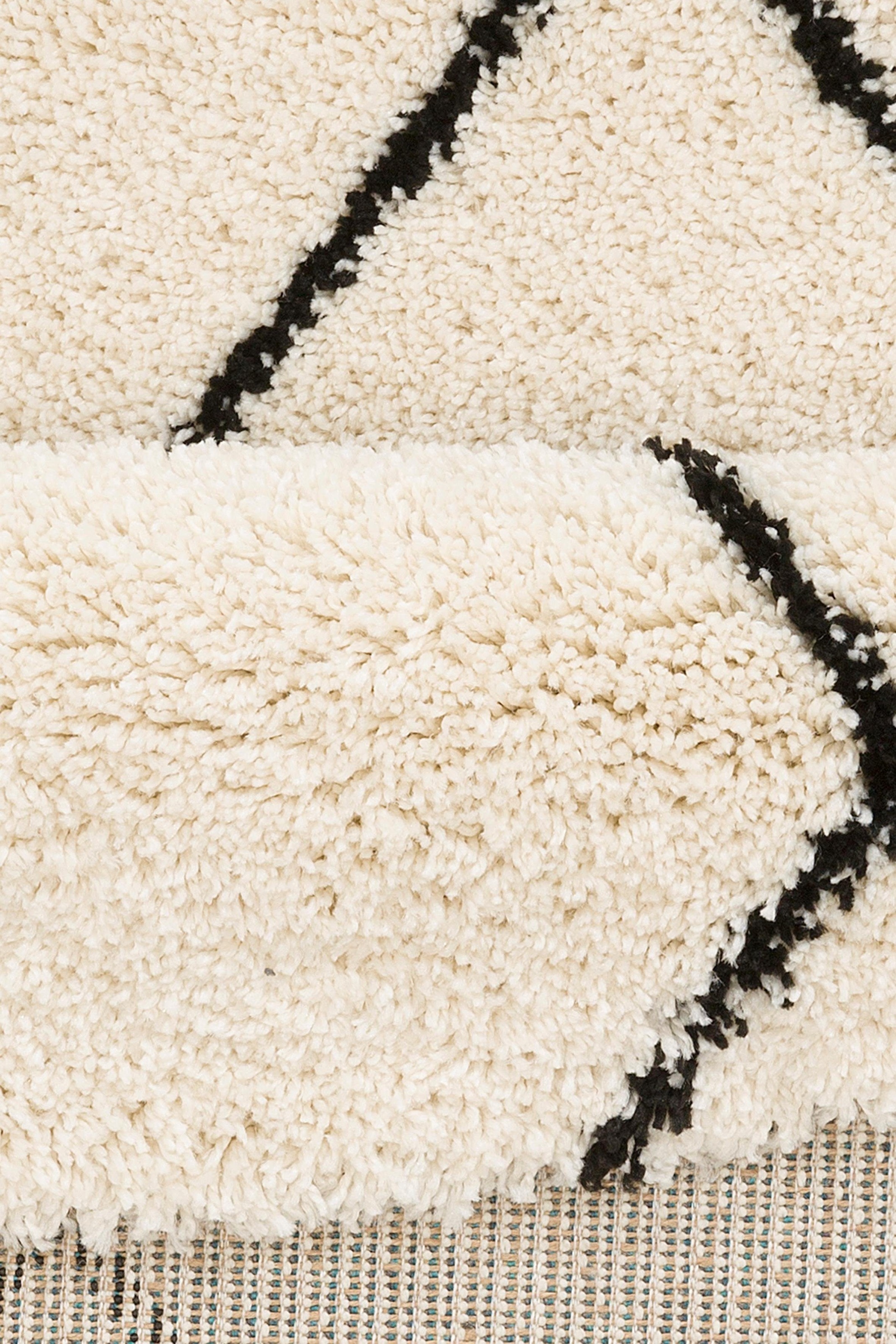 Leonique Hochflor-Teppich »Belle«, rund, 35 mm Höhe, Rauten-Design, weiche Haptik