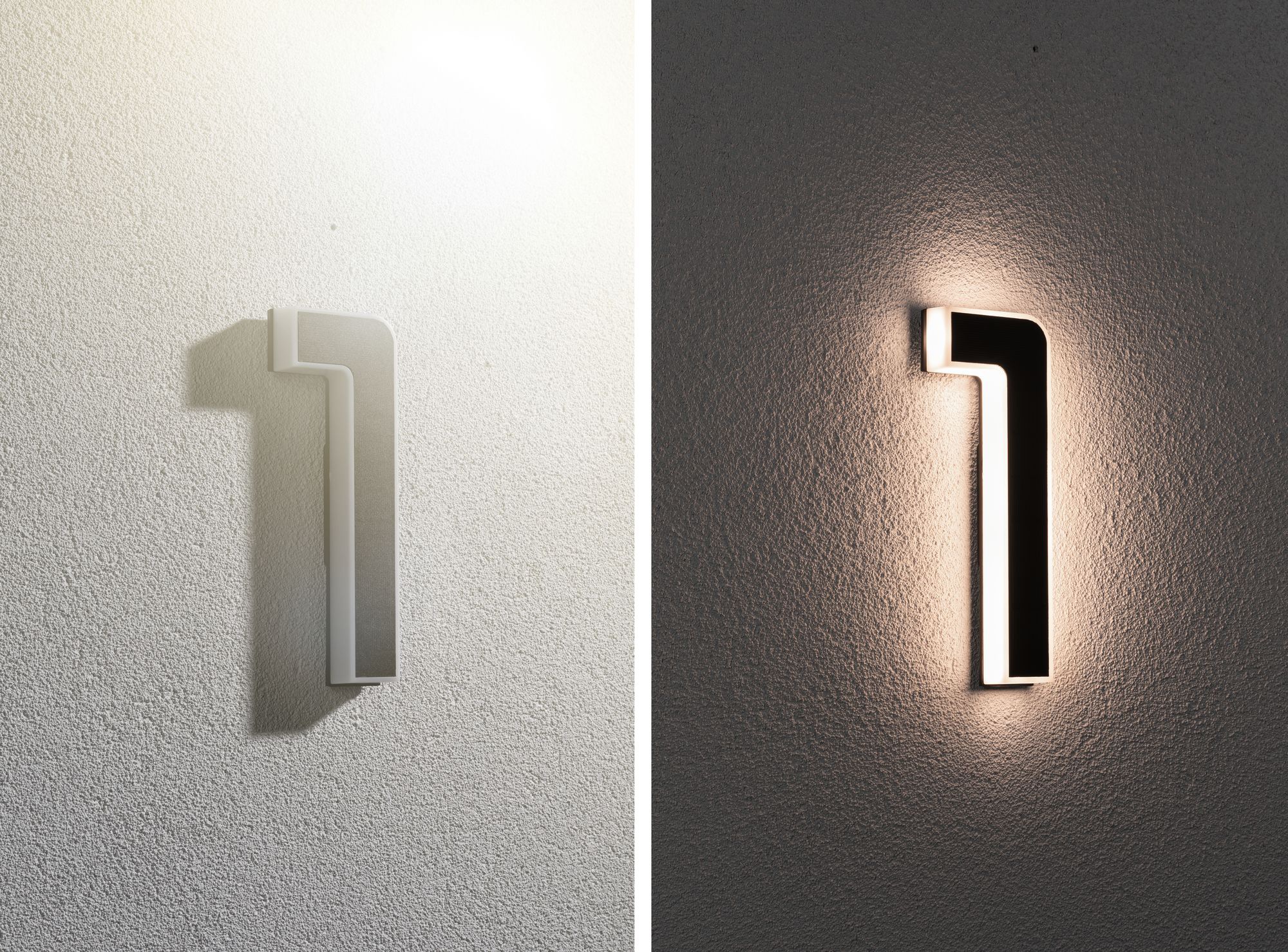 Paulmann LED Außen-Wandleuchte »Solar Hausnummer«, 1 flammig, Leuchtmittel LED-Modul | LED fest integriert, LED-Modul, Hausnummern, Buchstaben wählbar, Akku wechselbar