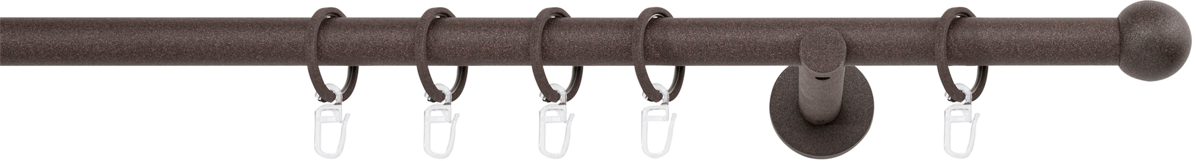 mydeco Gardinenstange »20mm Ball Wandträger 12 cm«, 1 läufig-läufig, Fixmaß