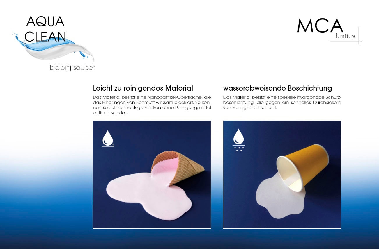 MCA furniture Freischwinger »Salta« (Set) 2 Stk.(2er-Set), Gestell-Flachrohr, schwarz matt lackiert, Aqua Clean Bezug