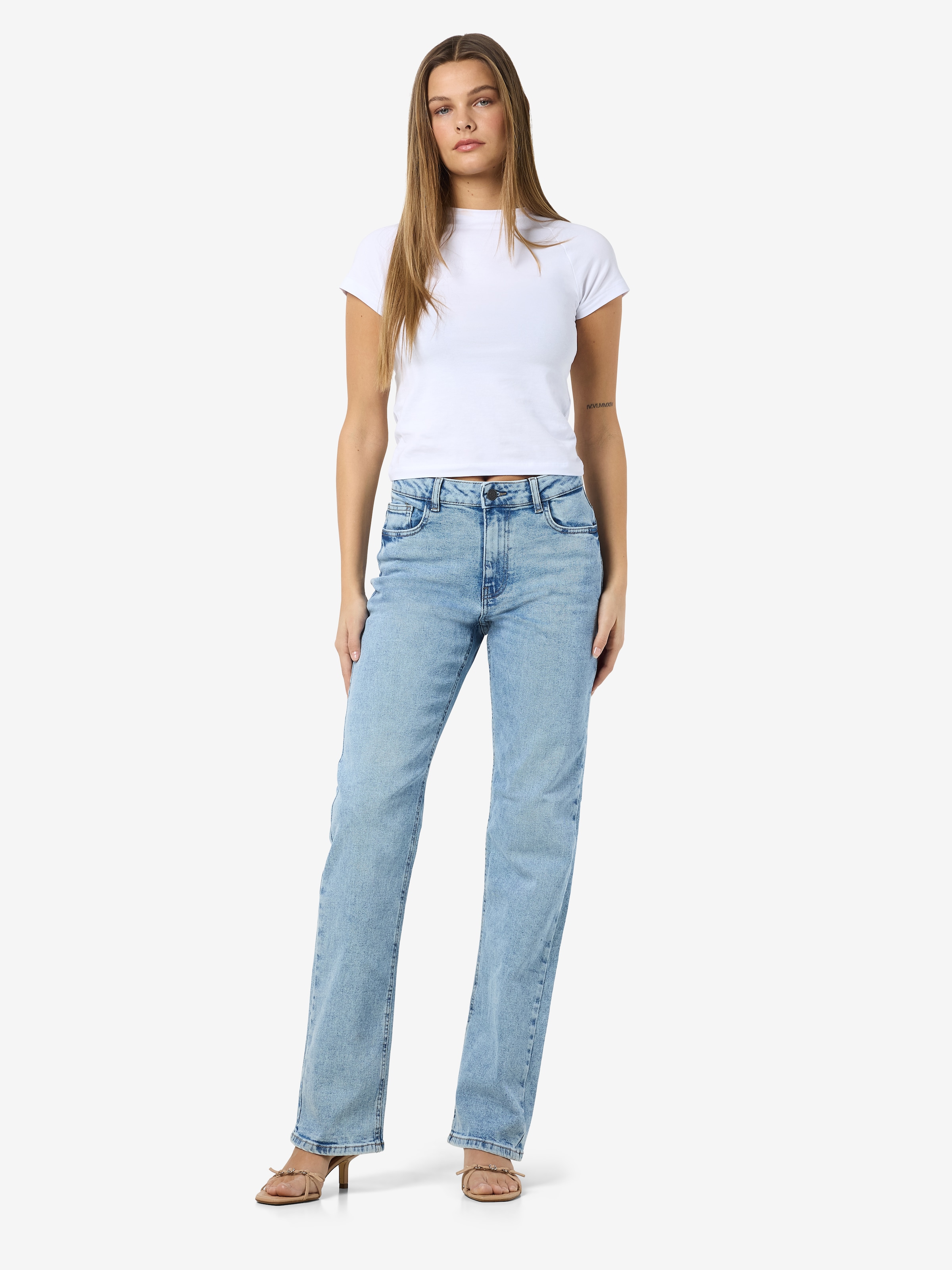 Noisy may High-waist-Jeans »NMMONICA HW STRAIGHT JEAN AZ359LB NOOS«