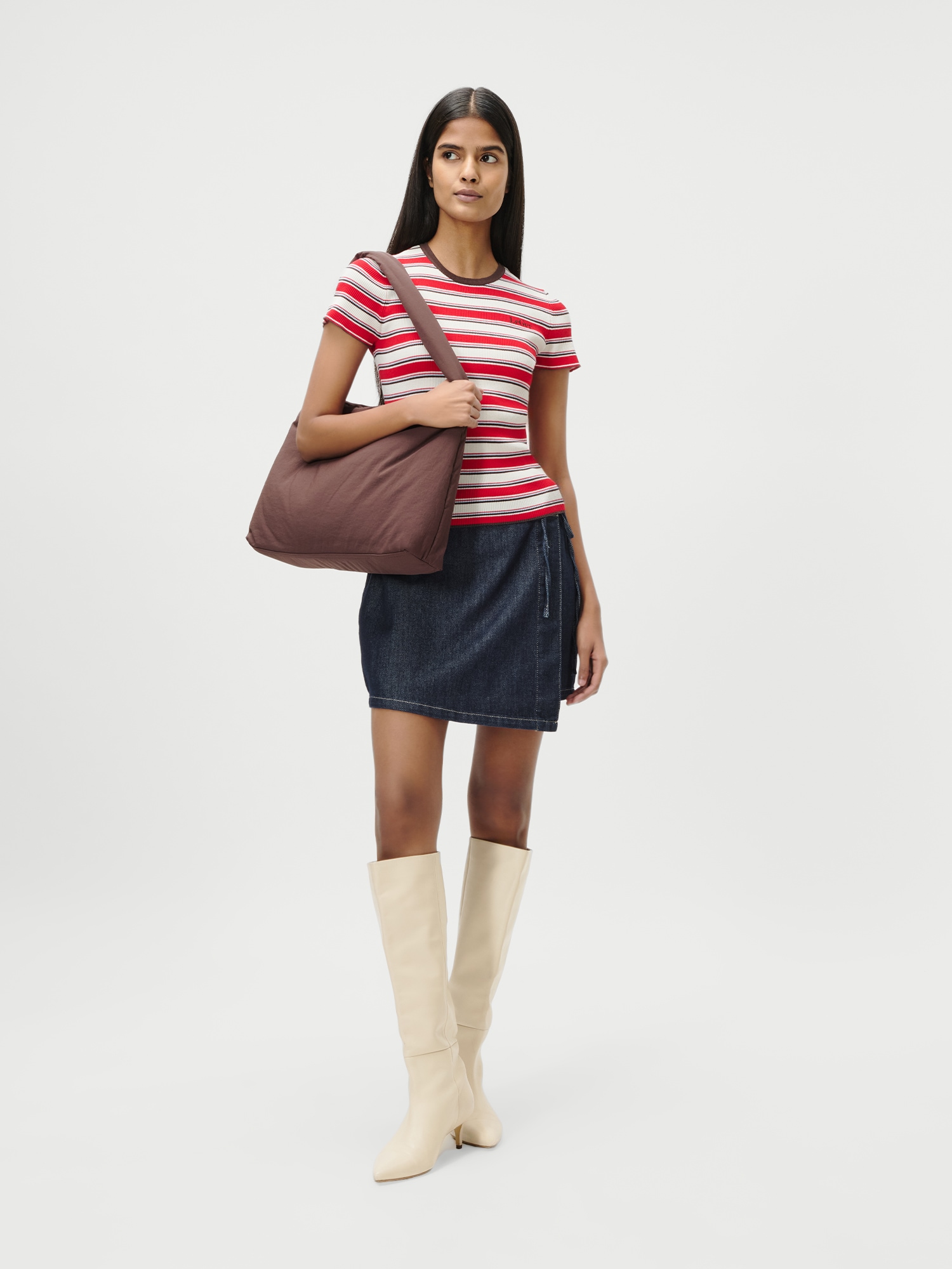 LeGer T-Shirt »Danielle, LeGer by Lena Gercke« schmale Passform, mehrfarbig geringelt