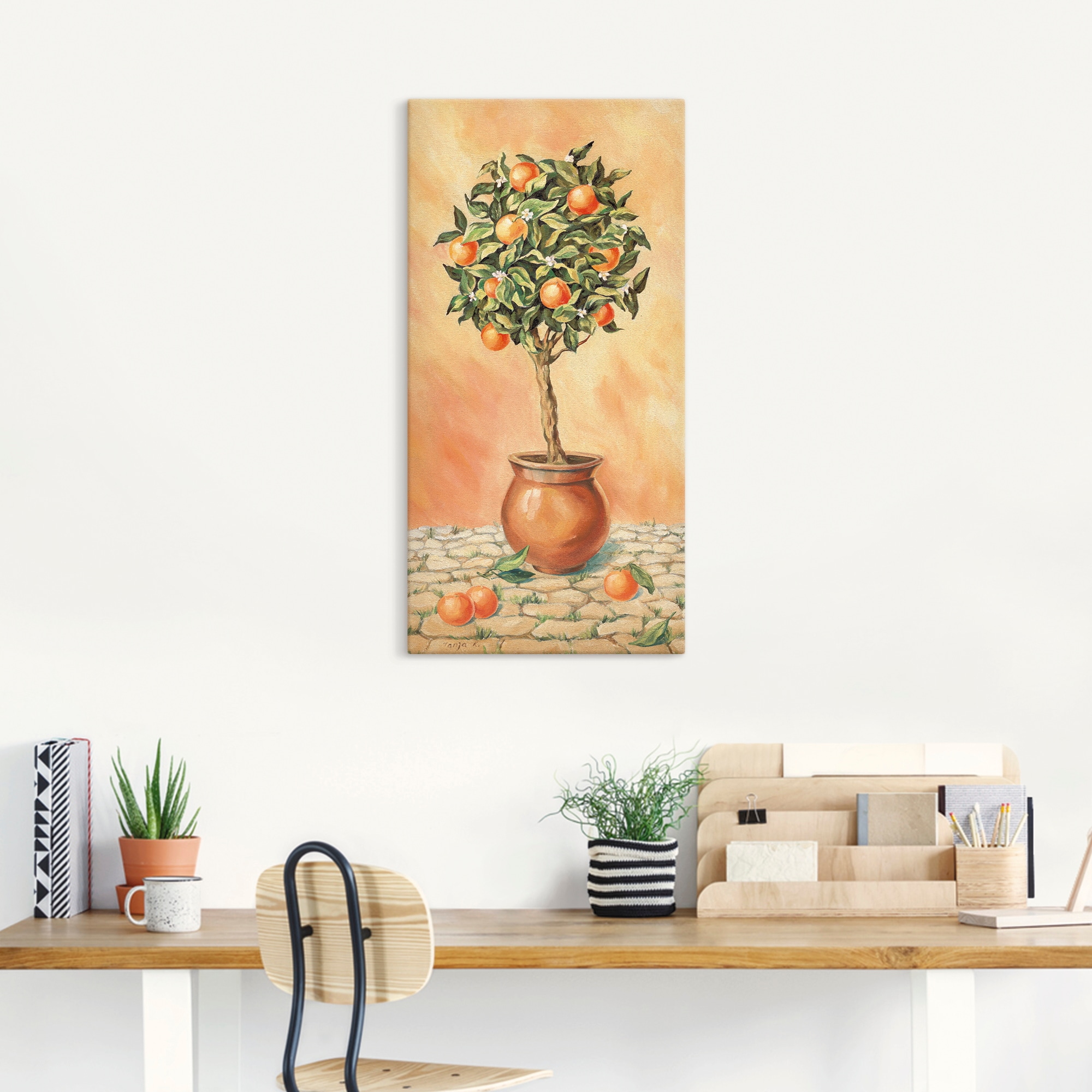 Artland Wandbild »Orangenbaum I« Pflanzen 1 Stk. tlg. als Alubild, Outdoorbild, Leinwandbild, Wandaufkleber, versch. Größen
