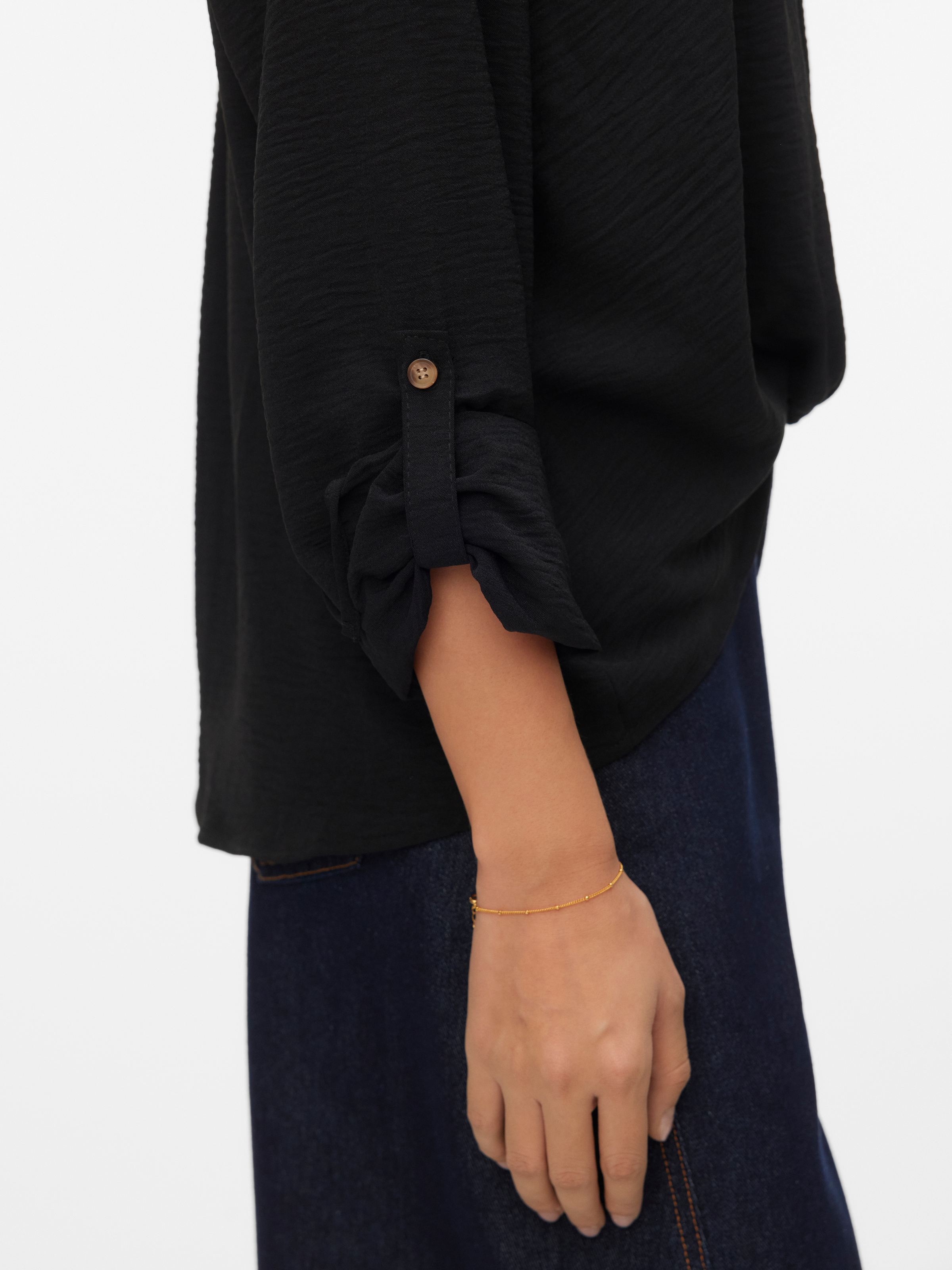 Vero Moda Hemdbluse »VMIZZY LS DETAIL SHIRT WVN BTQ GA« mit geknoteter Front