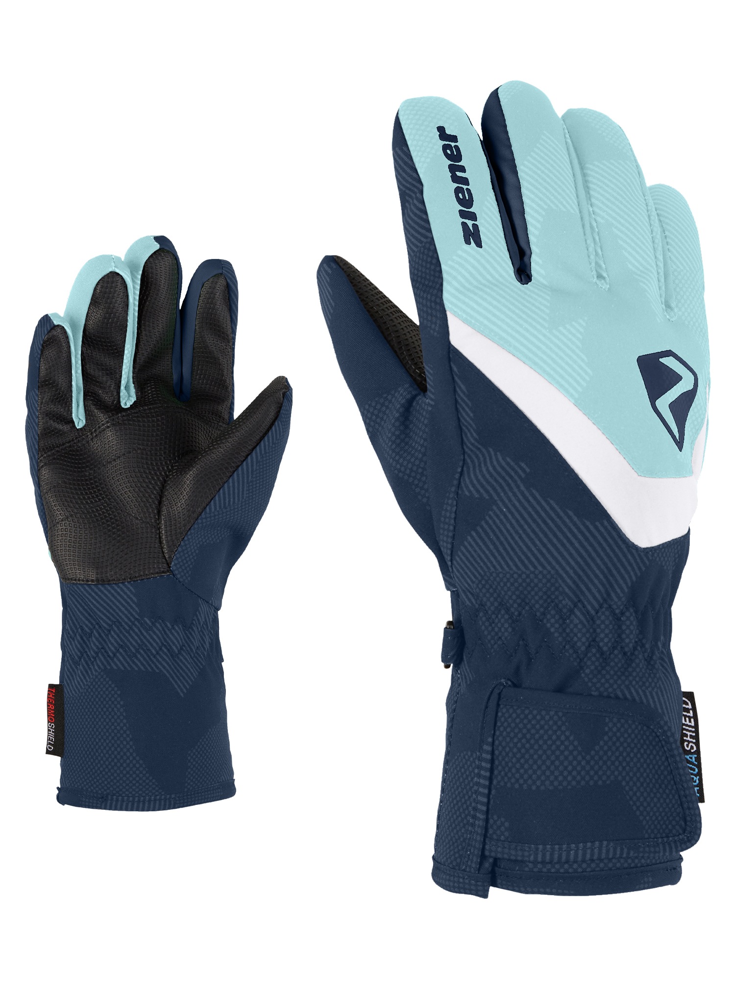 Ziener, Damen, »LORIKO AS «, navy, navy, sportiver Kinderskihandschuh