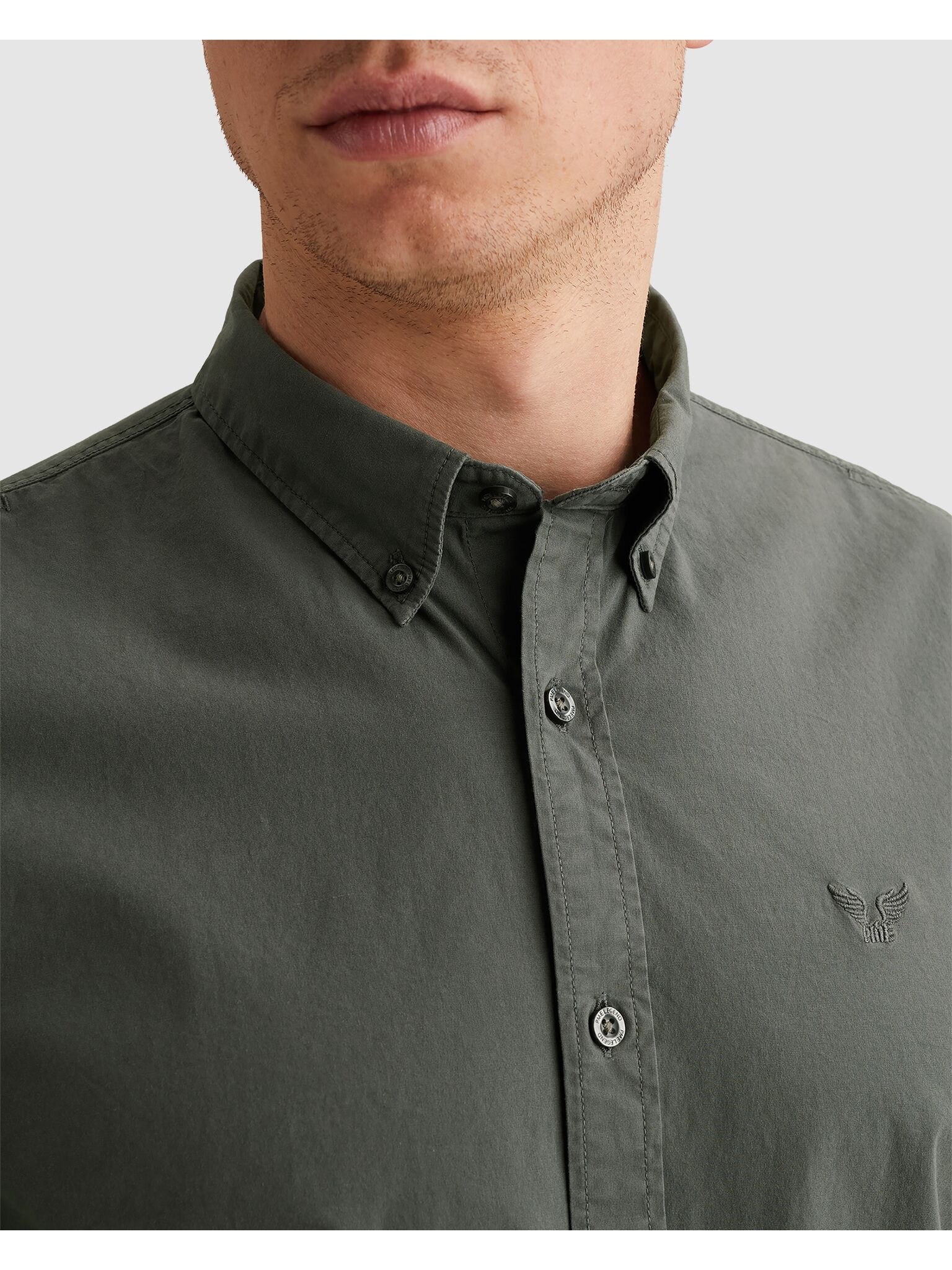 PME LEGEND Langarmhemd Button-down-Kragen