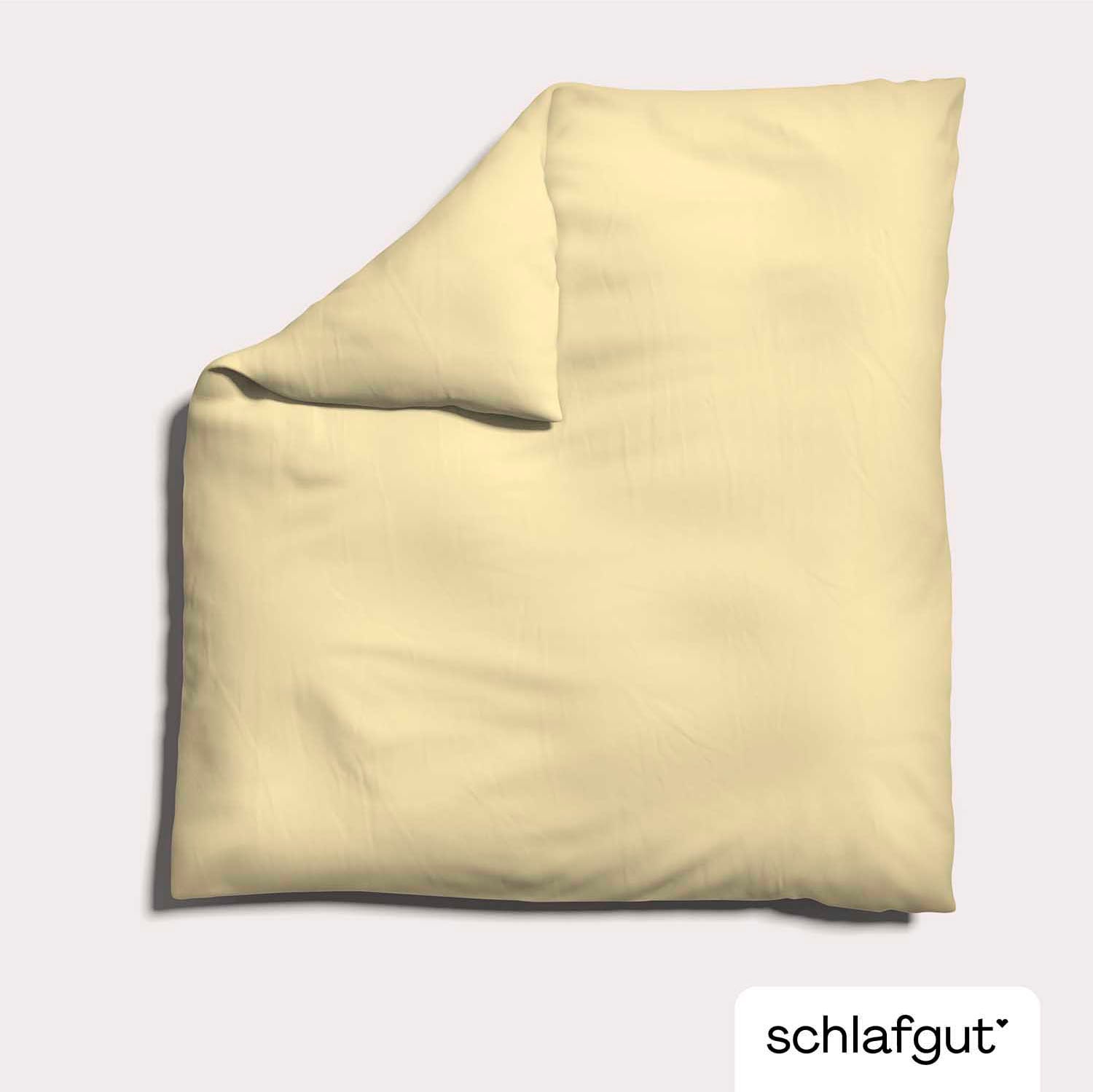 Schlafgut Bettbezug »Knitted Jersey uni, aus Bio-Baumwolle mit Elasthan, Reißverschluss« bügelfrei, Mix & Match Bettwäsche: passender Kissenbezug erhältlich