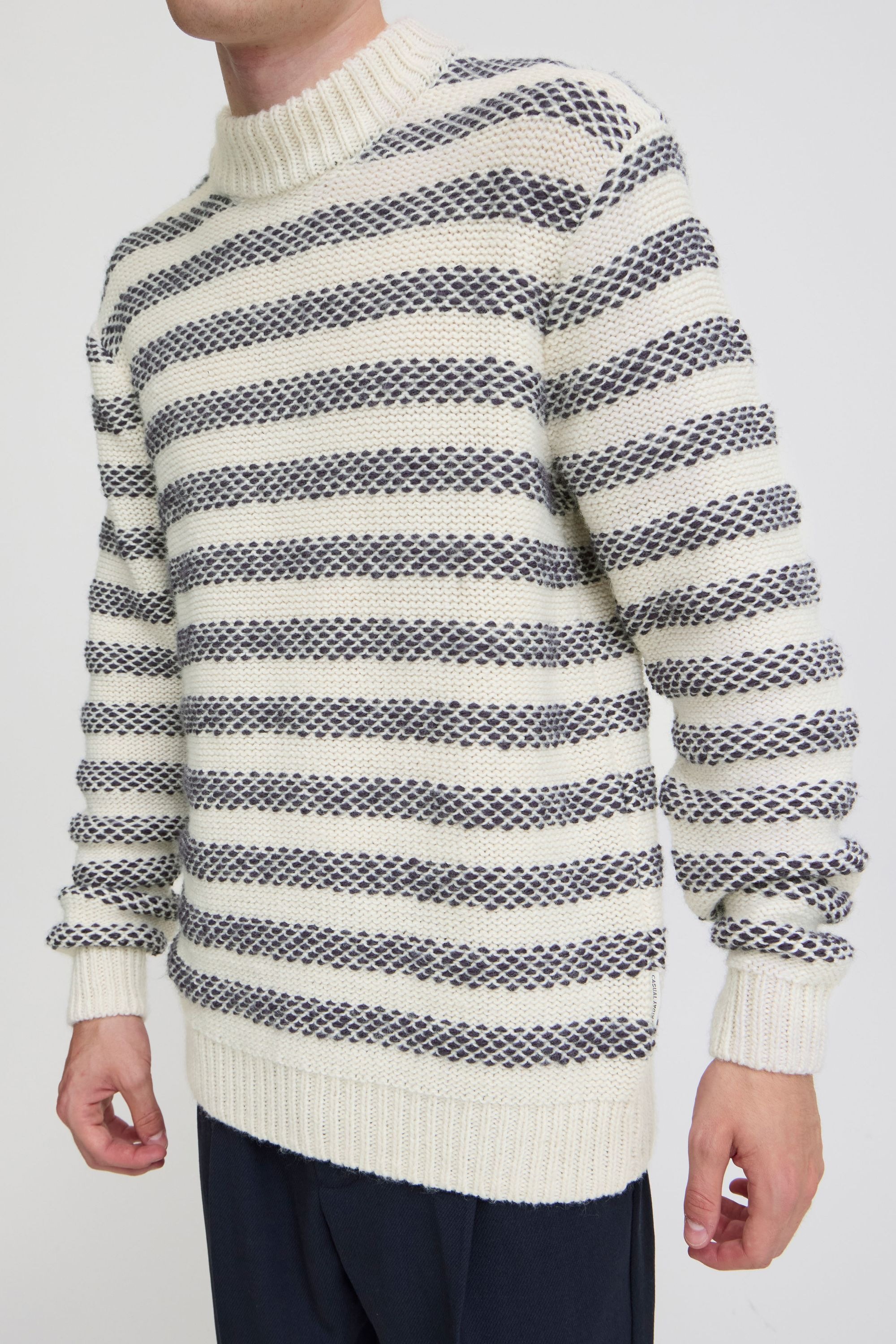 Casual Friday Strickfleece-Pullover »Strickpullover CFKARL striped knit«

